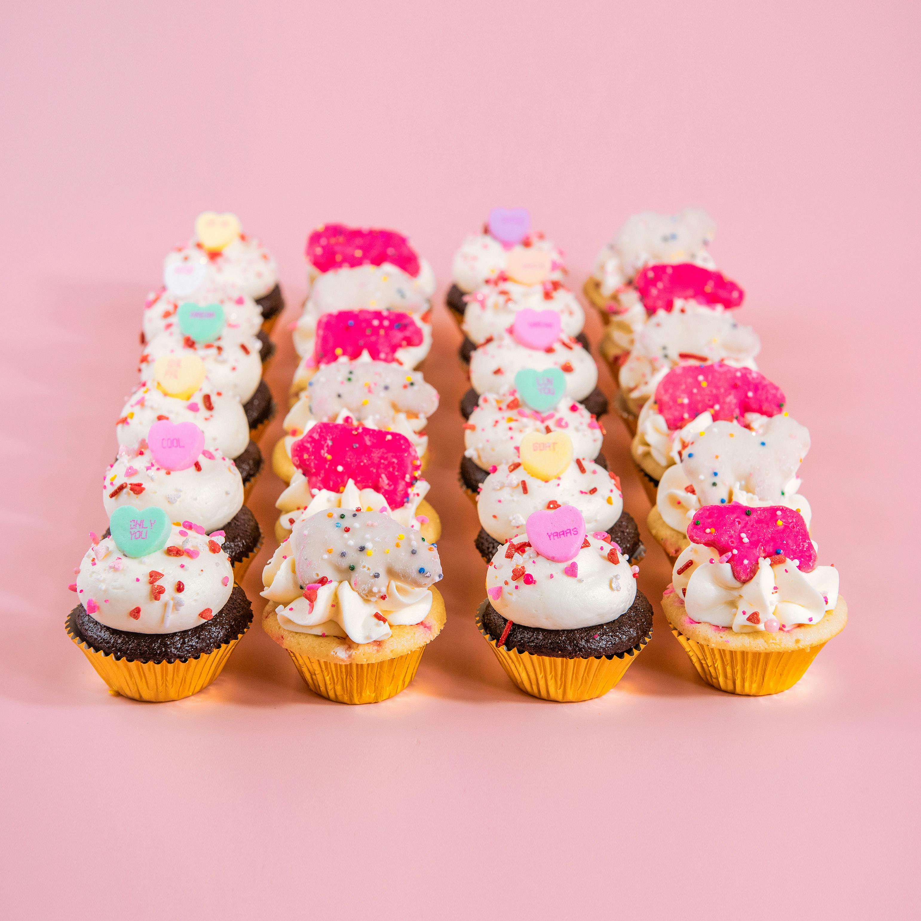 Valentine's Mini Cupcakes - 12 Pack by Trophy Cupcakes