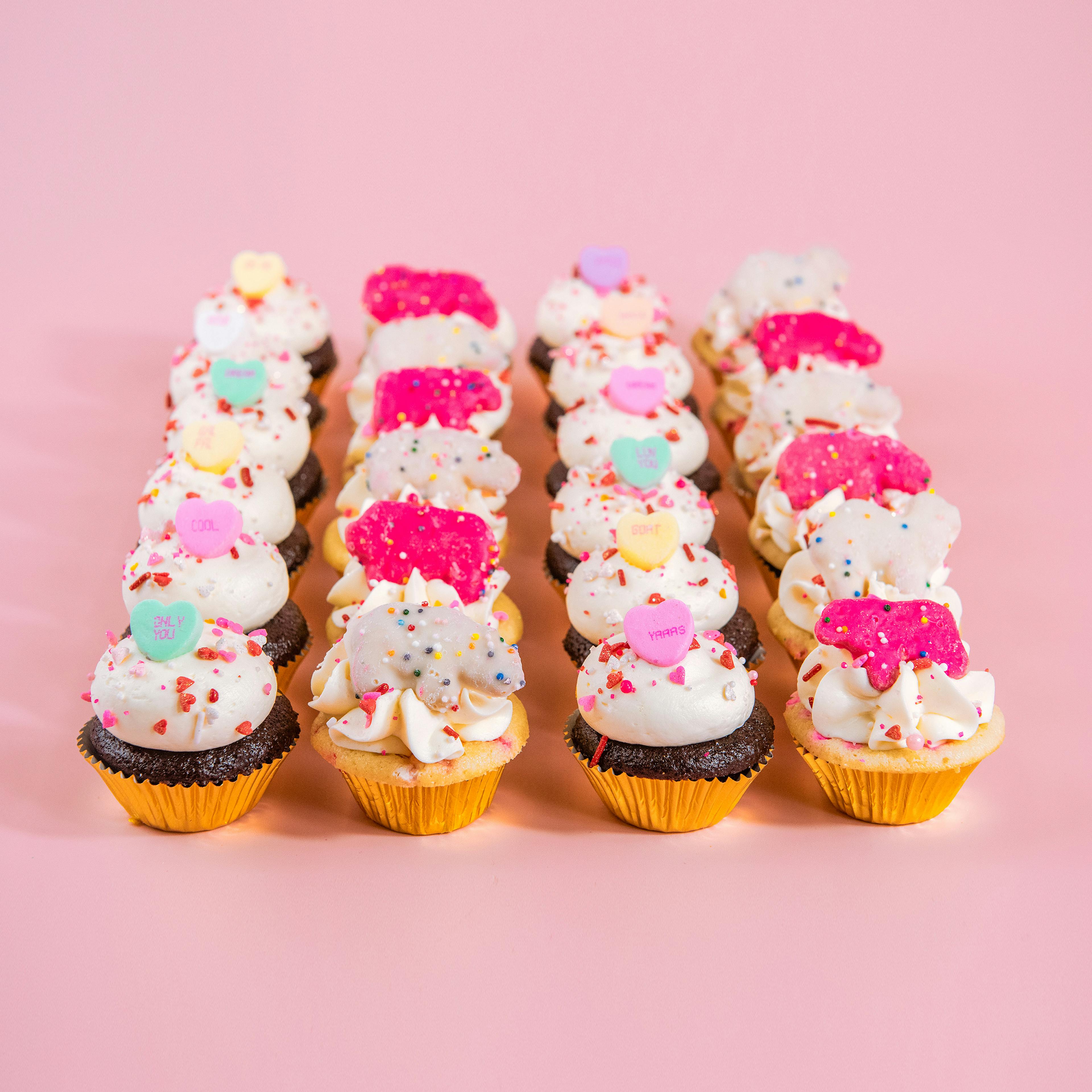 Valentine's Mini Cupcakes - 12 Pack by Trophy Cupcakes