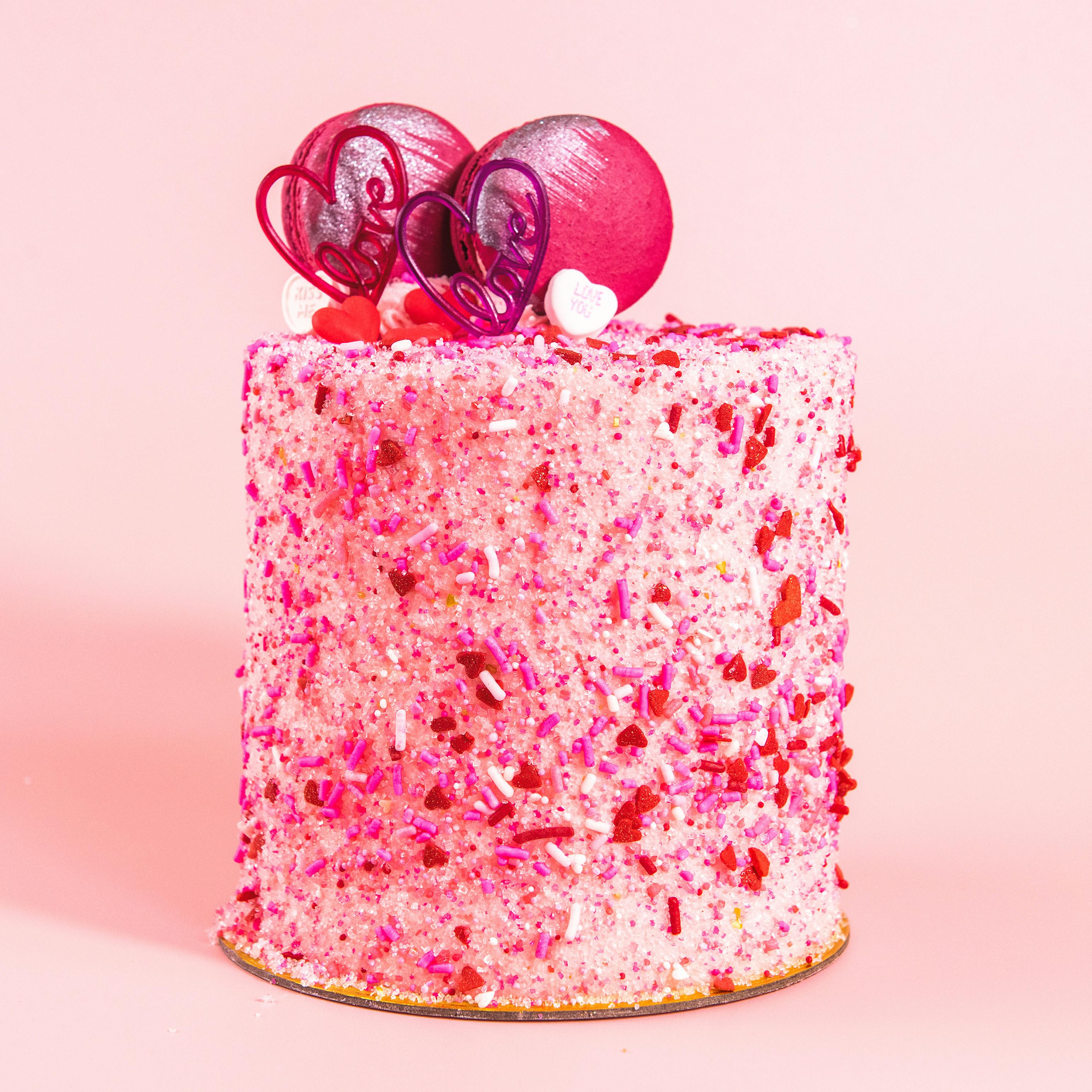 Pink Raspberry Champagne Cake by Trophy Cupcakes