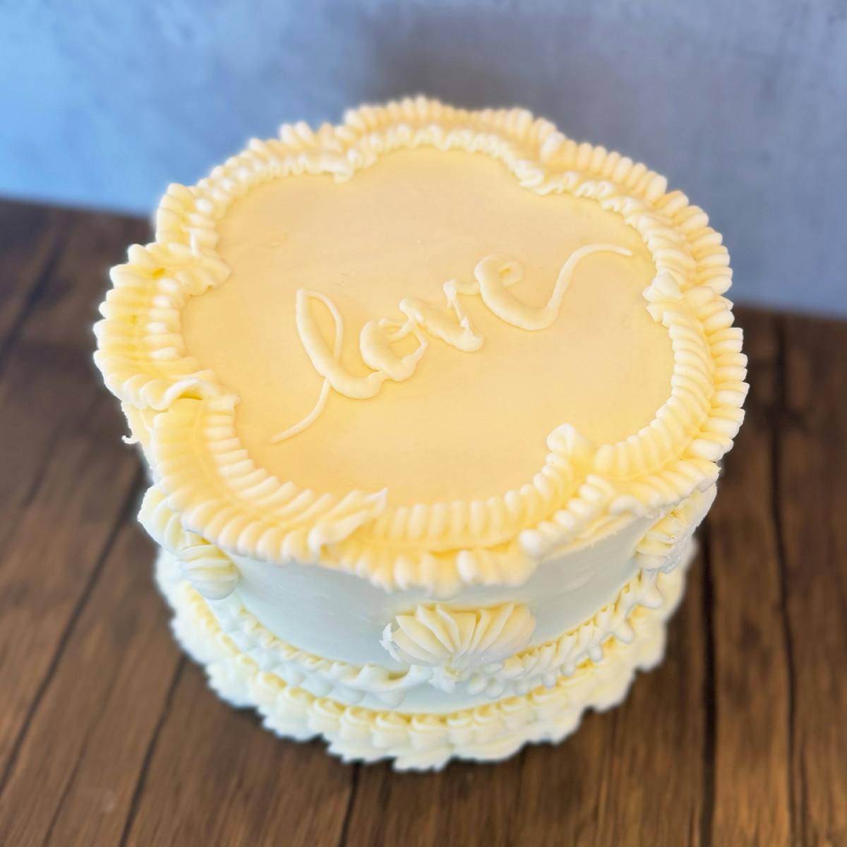 "Vintage Valentine" Almond & Raspberry Cake by Nadia Cakes