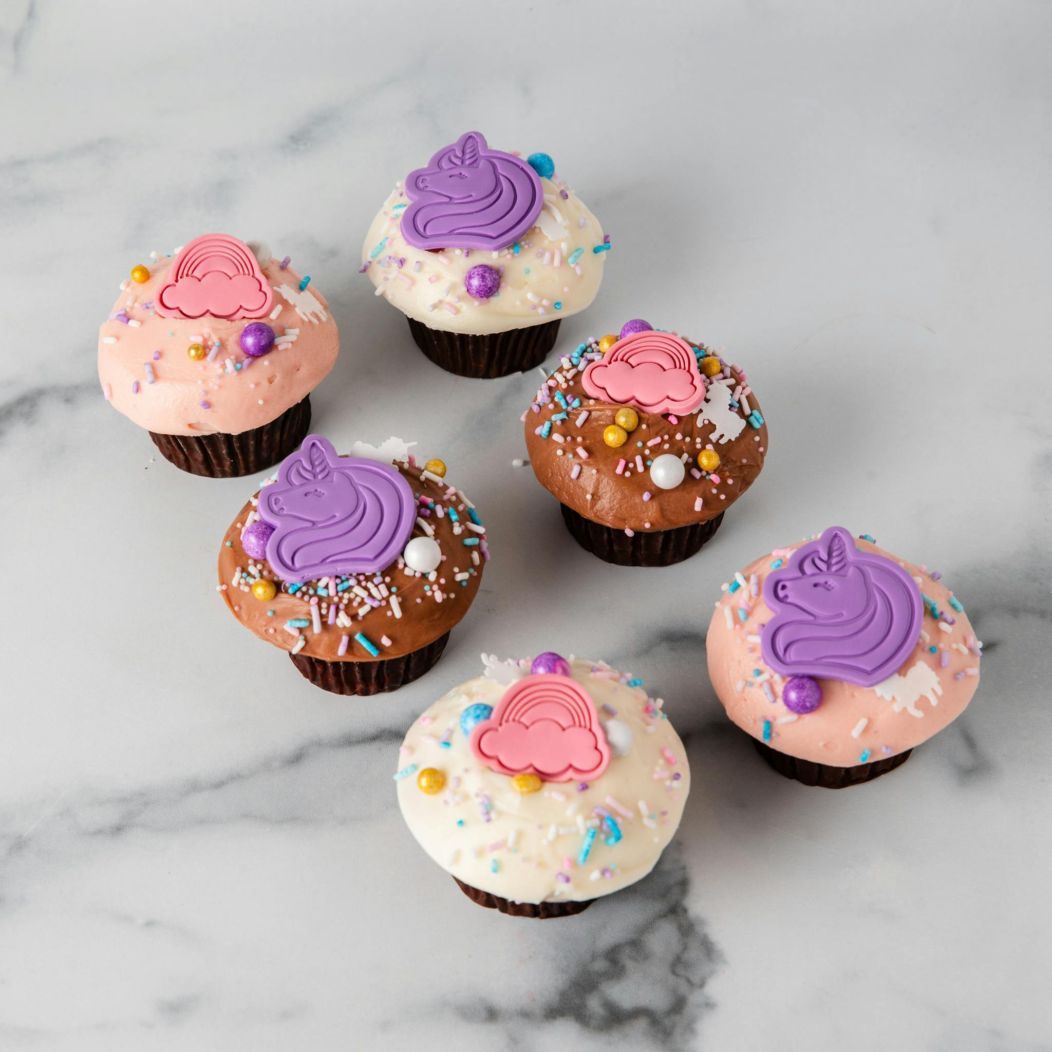 Unicorn & Rainbows Cupcake Dozen by Crave Cupcakes