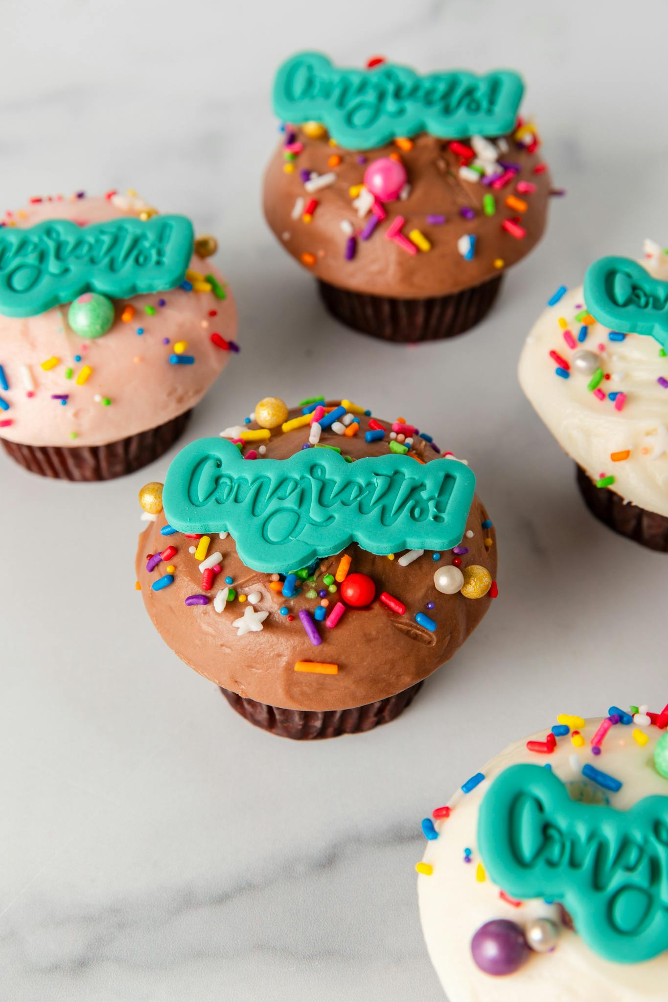 "Congrats" Cupcake Dozen by Crave Cupcakes - Alternate image 1