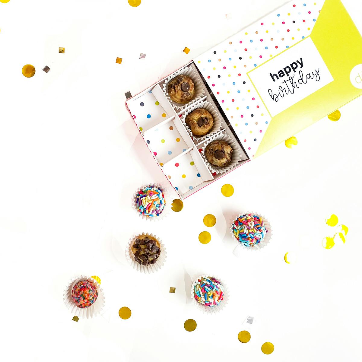 Happy Birthday Cookie Dough Bites - 24 Pack by Cookie DŌ