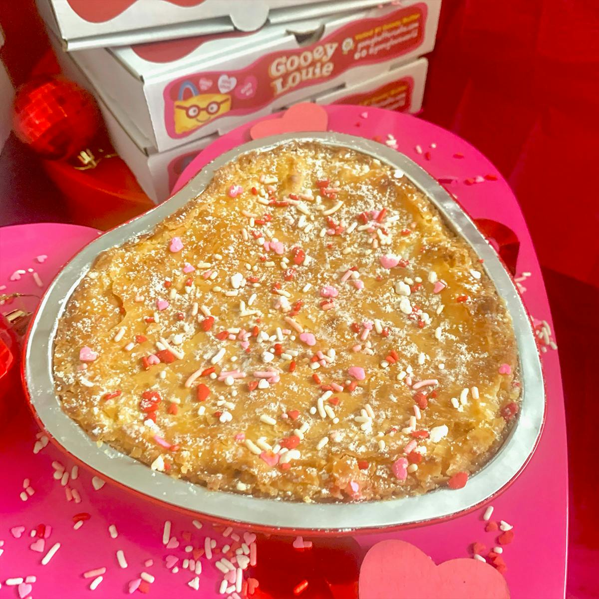 Valentine's Heart Shaped Gooey Butter Cake by Gooey Louie®