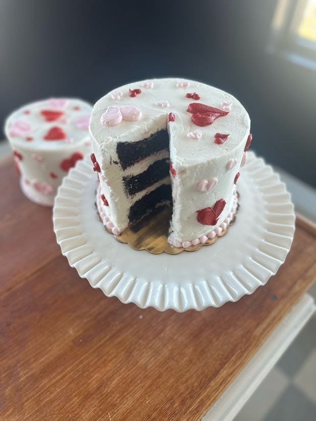 Valentine's Day Chocolate Heart Cake by Blue Owl Bakery - Alternate image 4