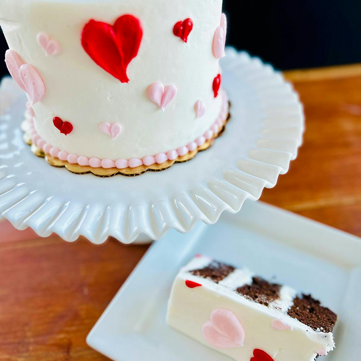 Valentine's Day Chocolate Heart Cake by Blue Owl Bakery - Alternate image 1
