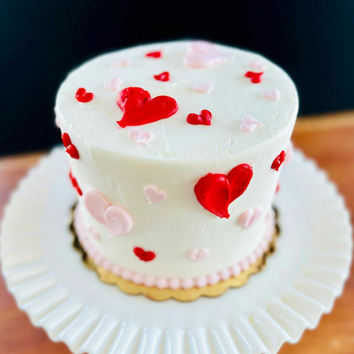 Valentine's Day Chocolate Heart Cake by Blue Owl Bakery