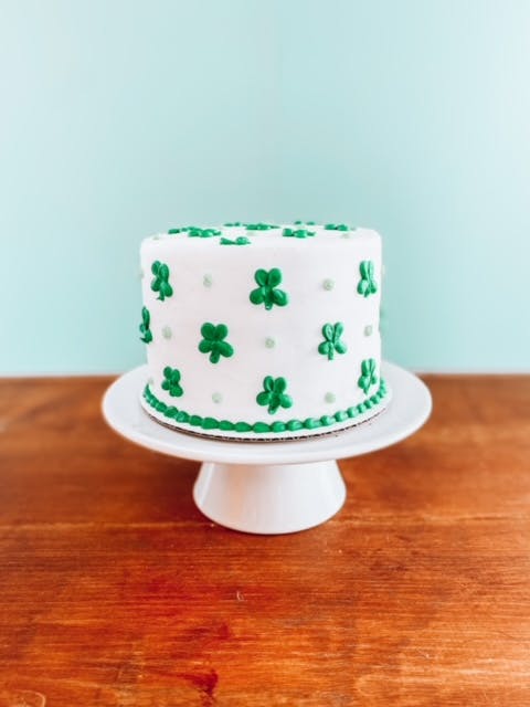 St. Patrick's Day Chocolate Clover Layer Cake by Blue Owl Bakery