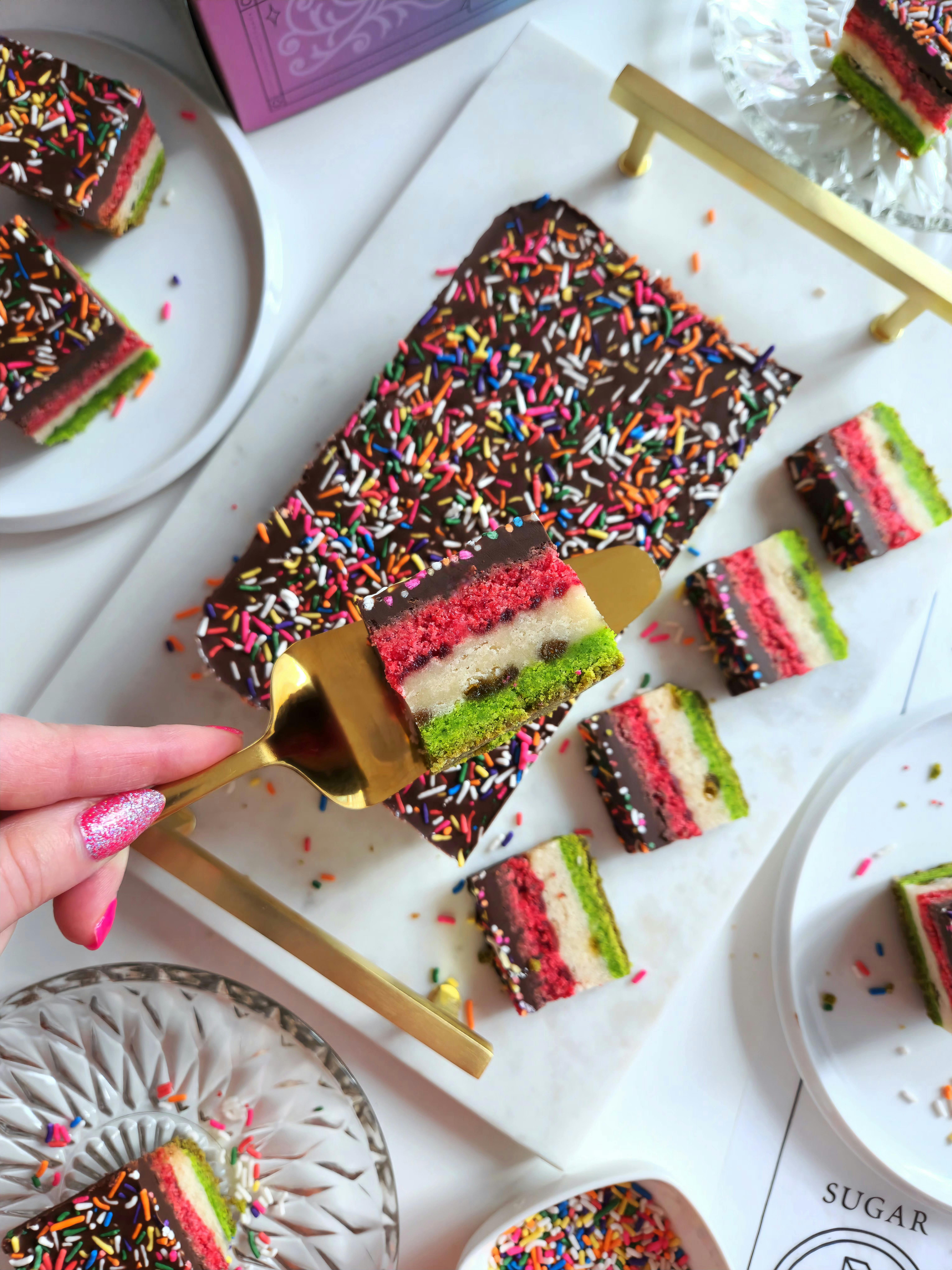 Rainbow Cookie Shortbread Tray by Shortbread Society