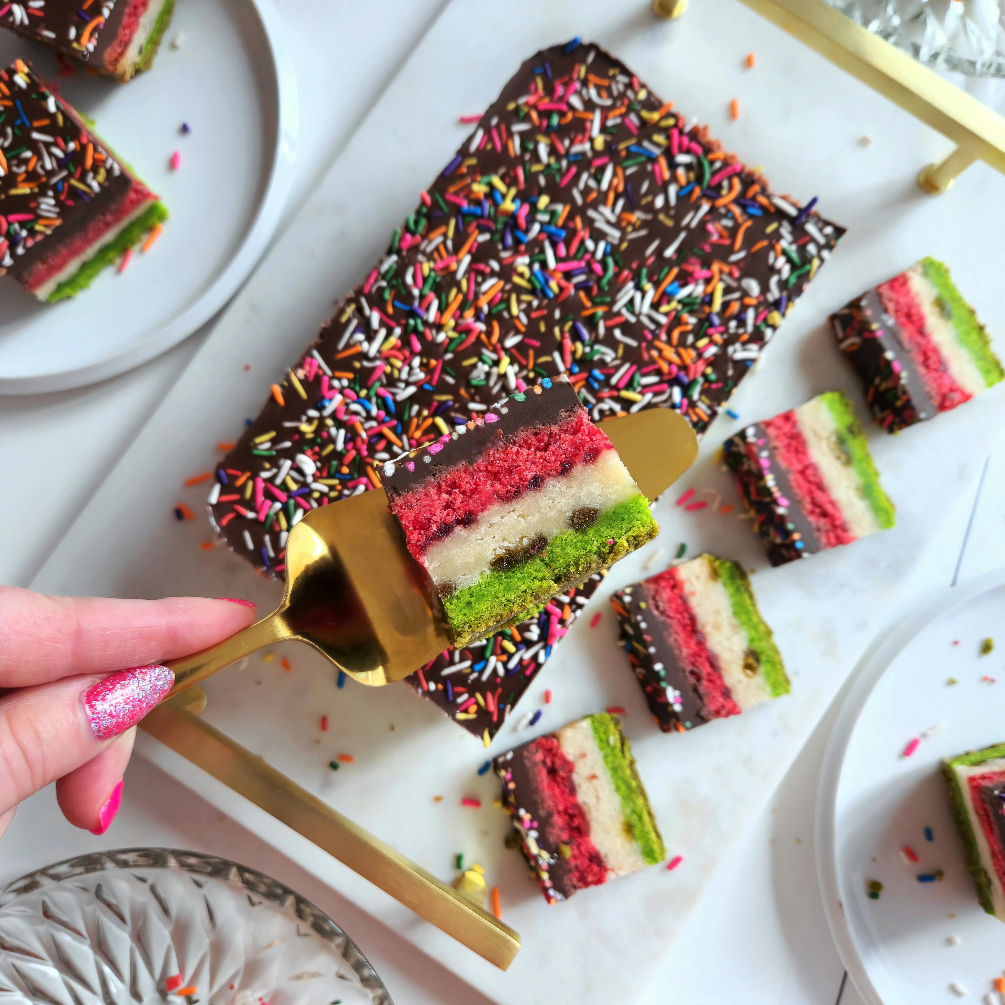 Rainbow Cookie Shortbread Tray by Shortbread Society
