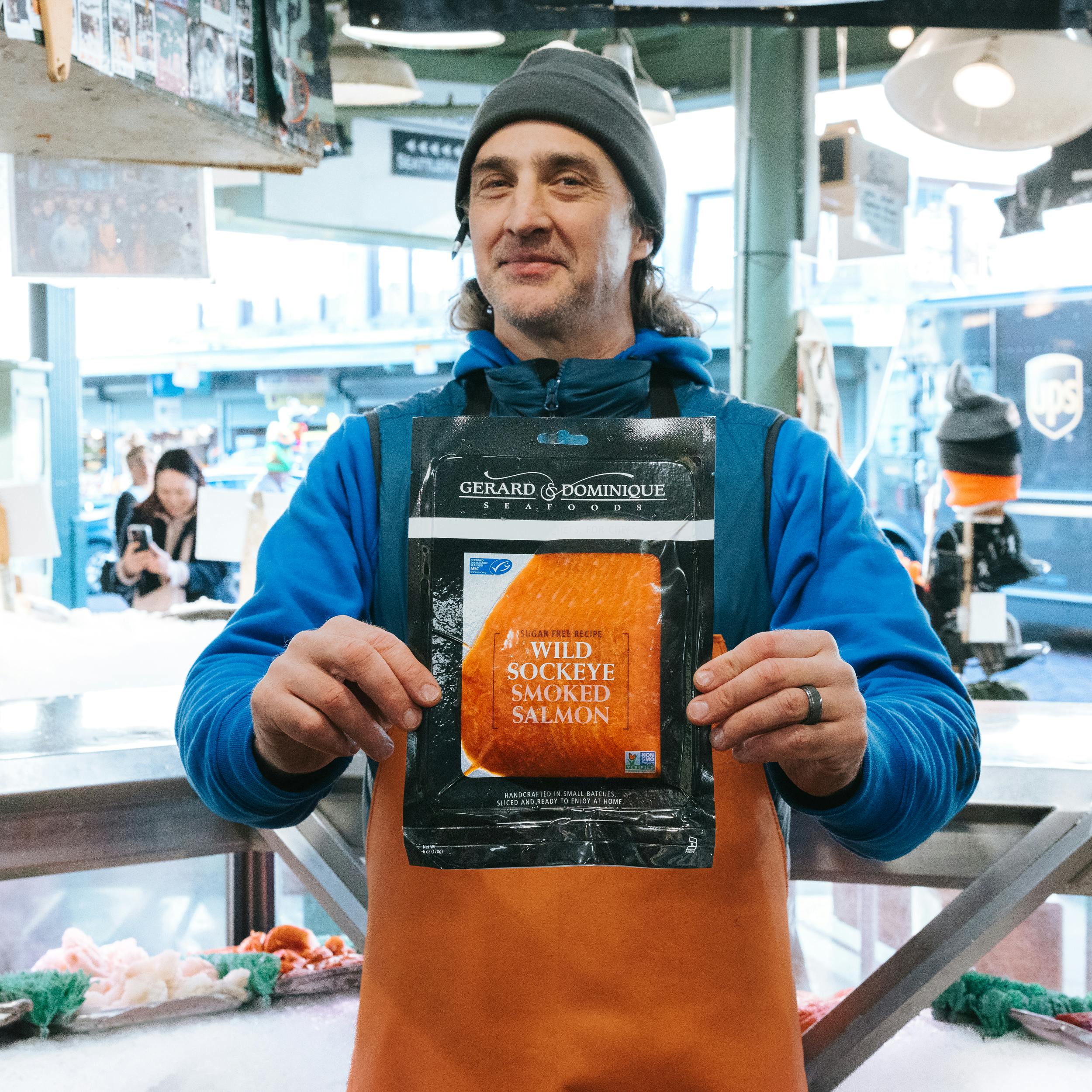 Lox - Sockeye Salmon, Wild, Sliced, 6 oz by Pike Place Fish Market