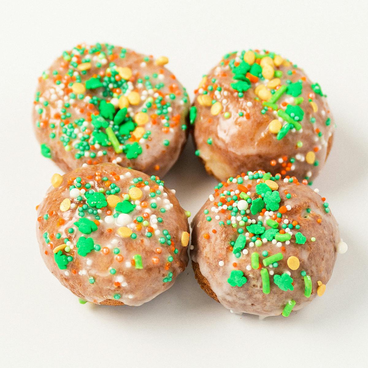 St. Patrick's Day Mini Sprinkle Cake Doughnuts Gift Tin by Blackbird Doughnuts - Alternate image 1