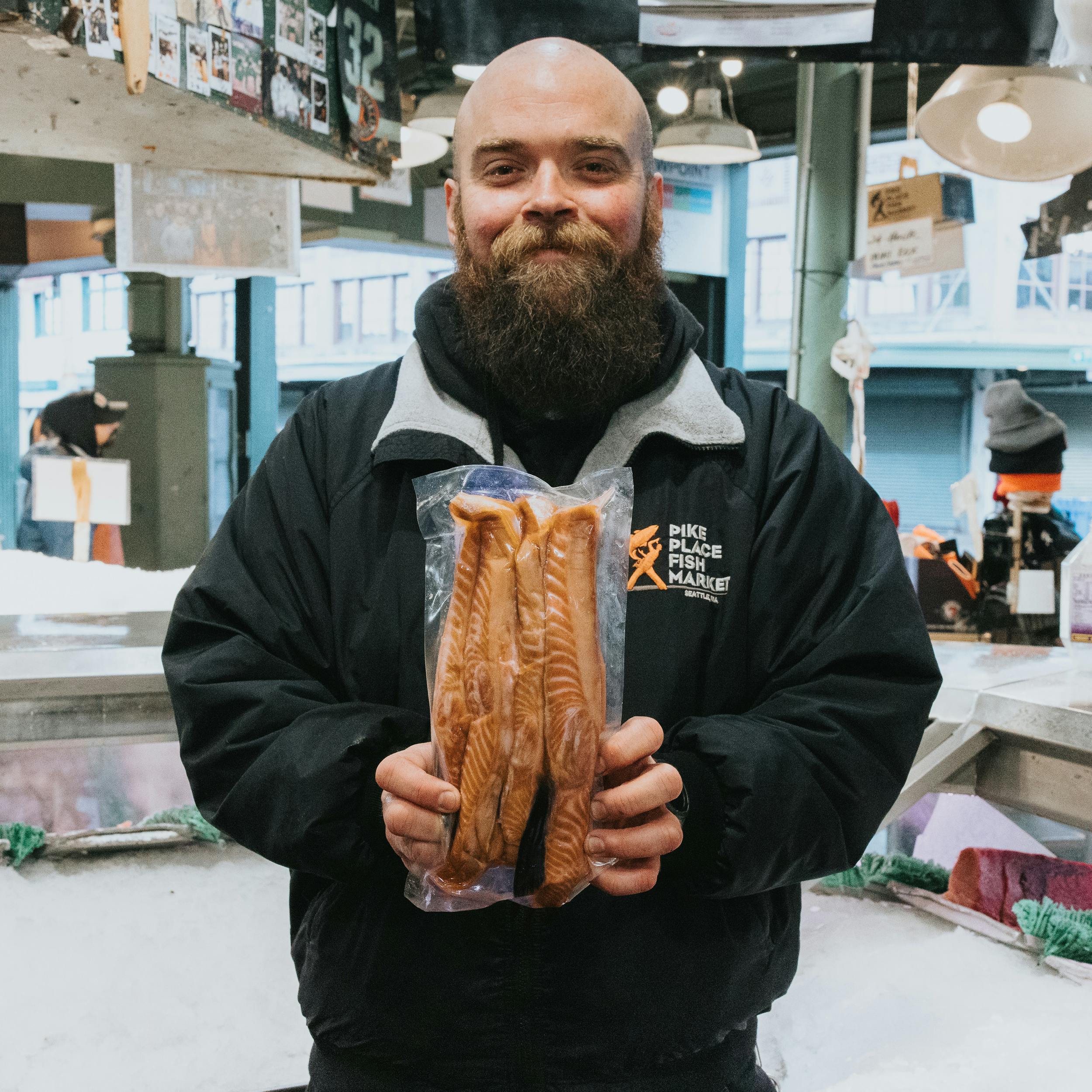 Smoked King Salmon Bellies - Alaska, Wild, 1lb by Pike Place Fish Market