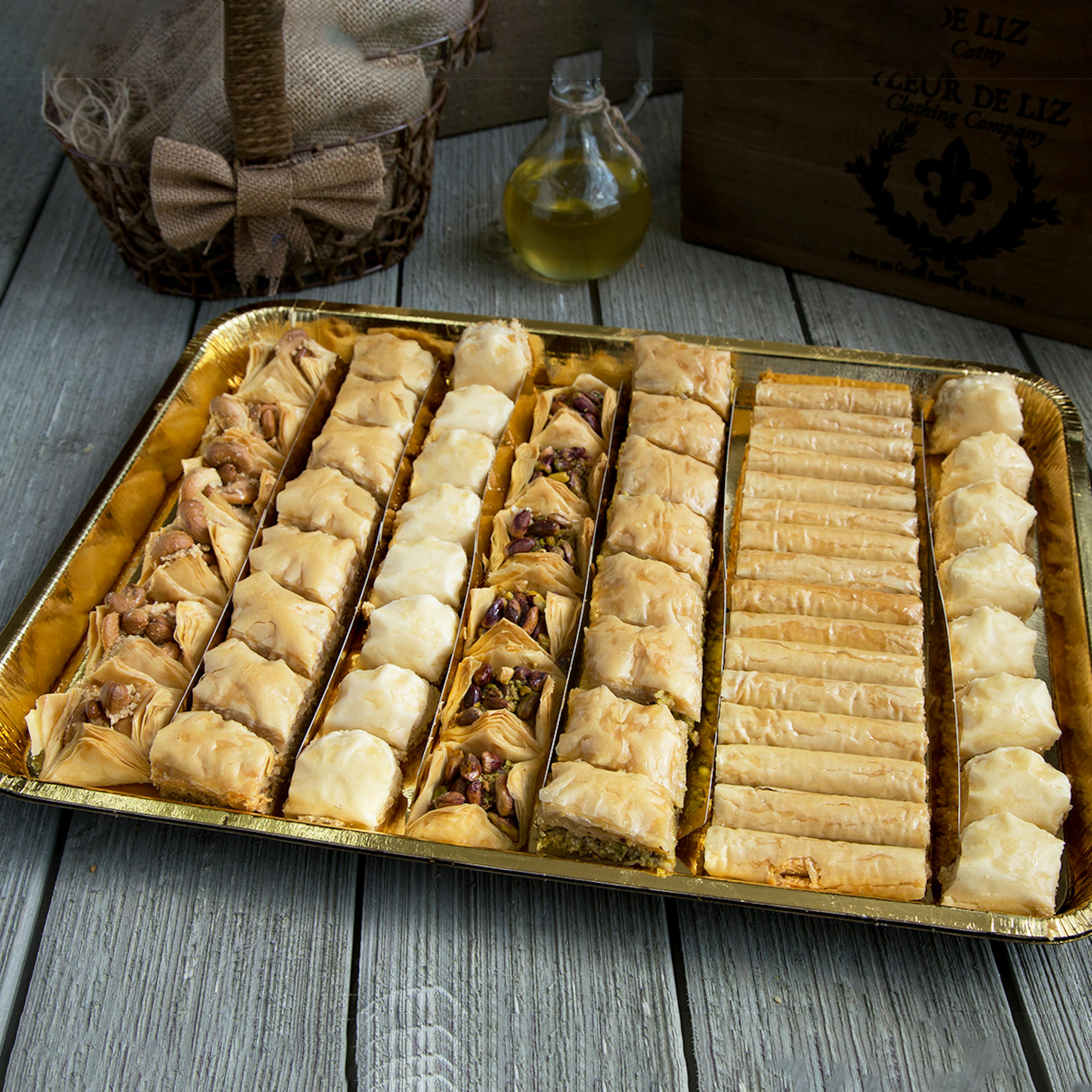 Assorted Fillo Full Tray - 63 Pieces by Shatila Bakery