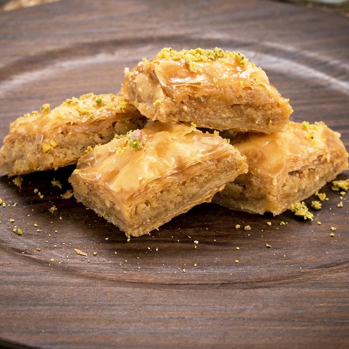 Walnut Baklava Full Tray - 60 Pieces by Shatila Bakery