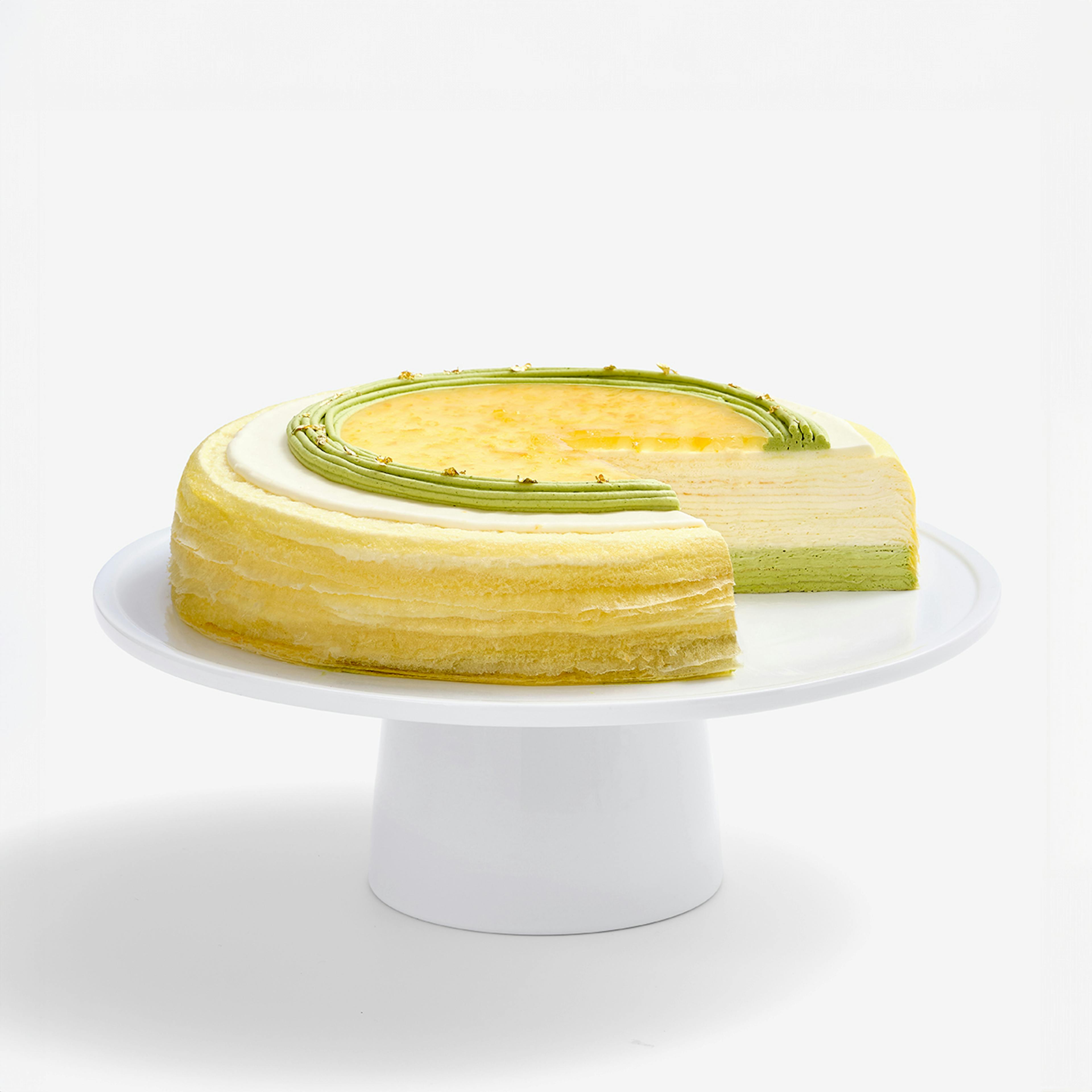 Yuzu Matcha Mille Crêpes Cake by Lady M Confections