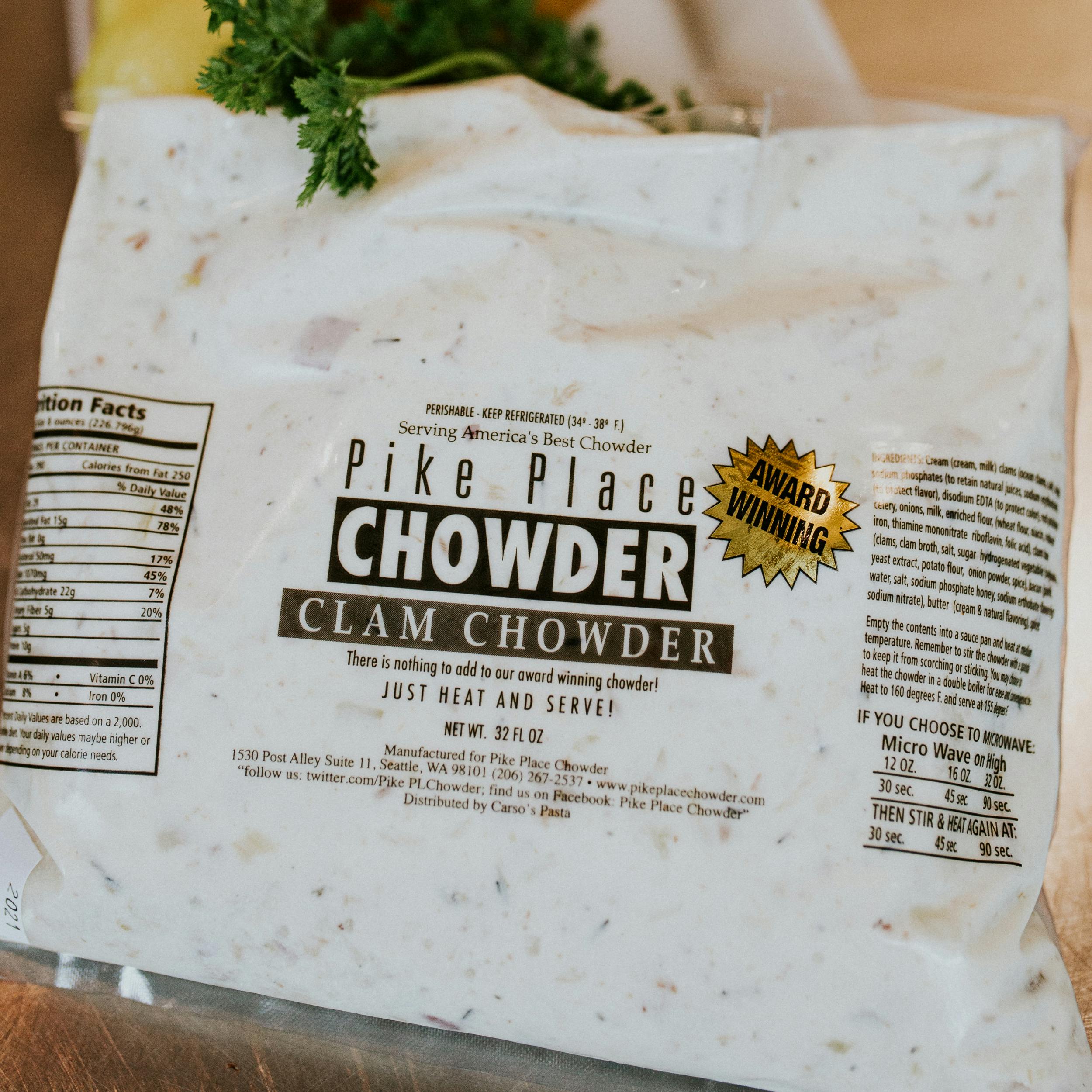 Clam Chowder - Pike Place Market, New England Style, 1 quart by Pike Place Fish Market - Alternate image 1