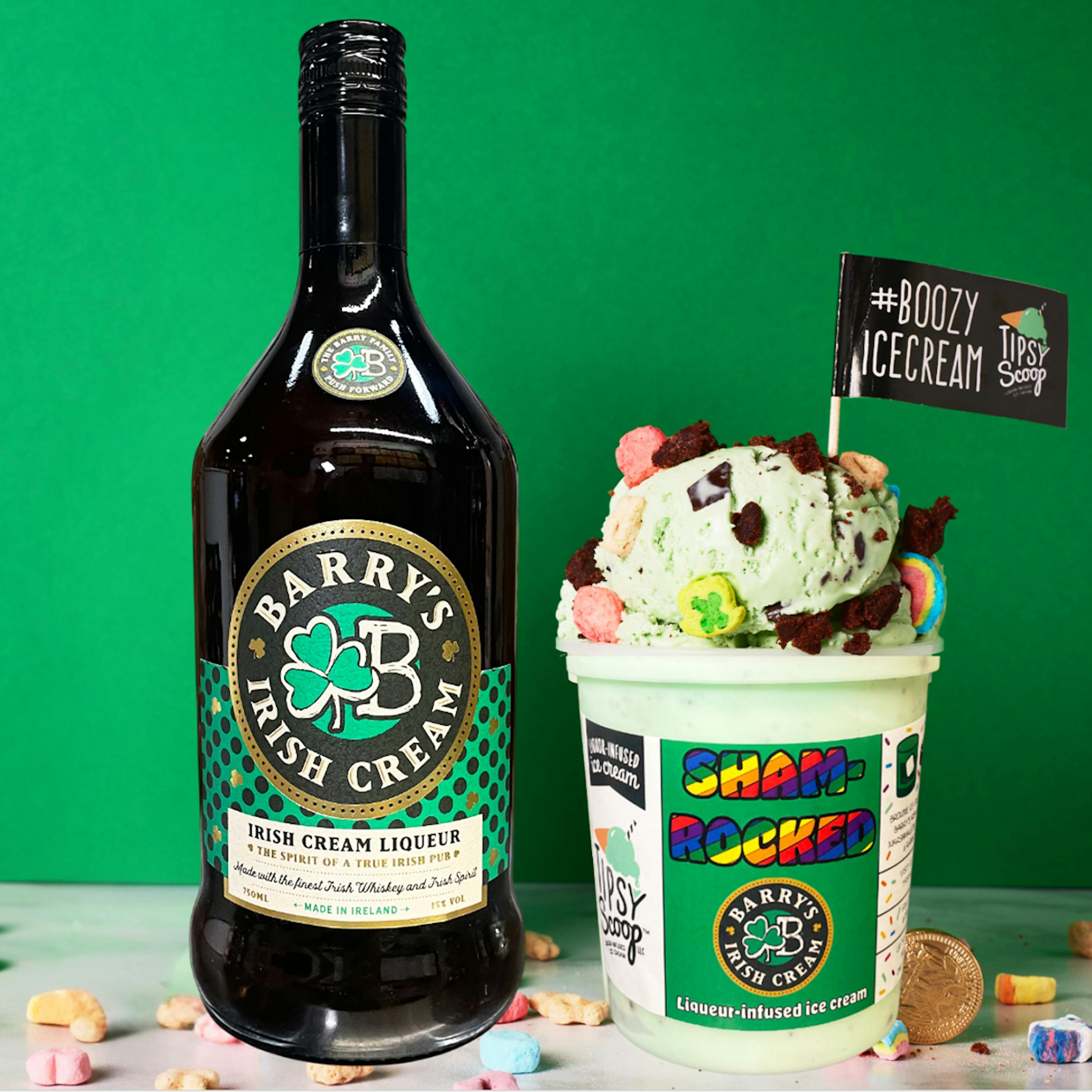 Sham-Rocked Boozy Ice Cream - 4 Pints by Tipsy Scoop Boozy Ice Cream - Alternate image 1