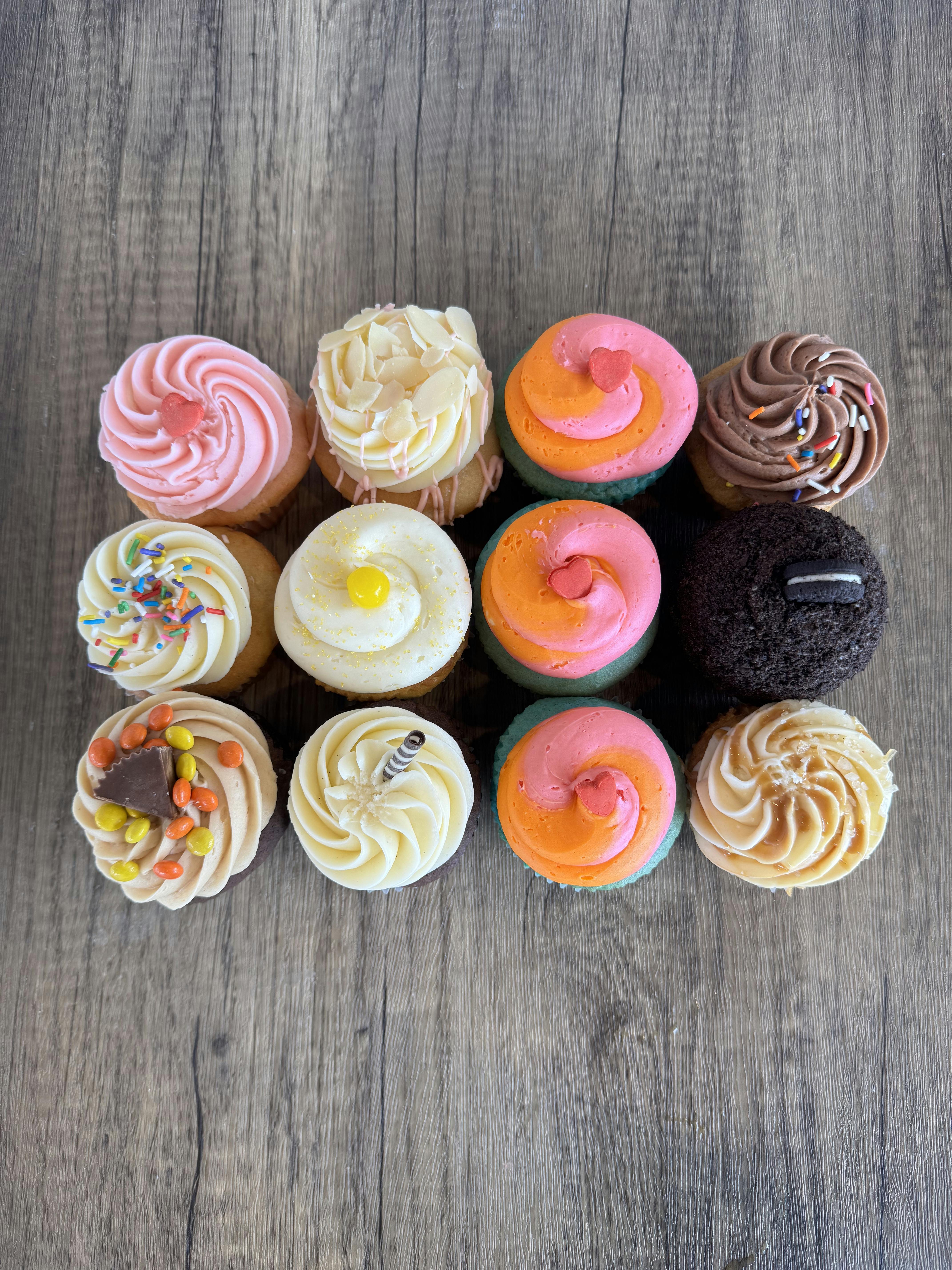 "Say You'll Remember Me" Assorted Cupcake Dozen by Nadia Cakes