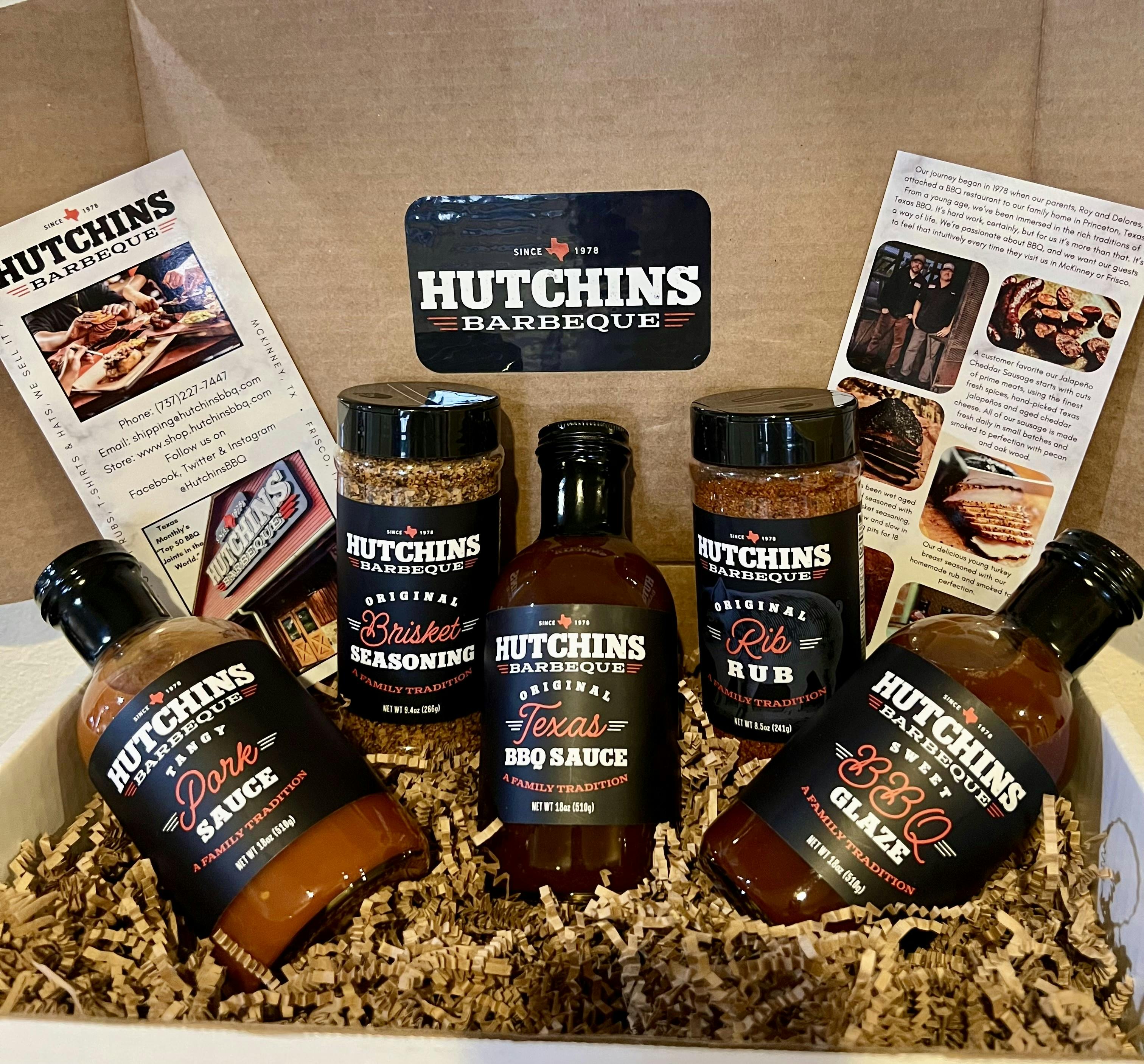 BBQ Sauce + Rub Gift Set - 5 Pack by Hutchins BBQ - Alternate image 1