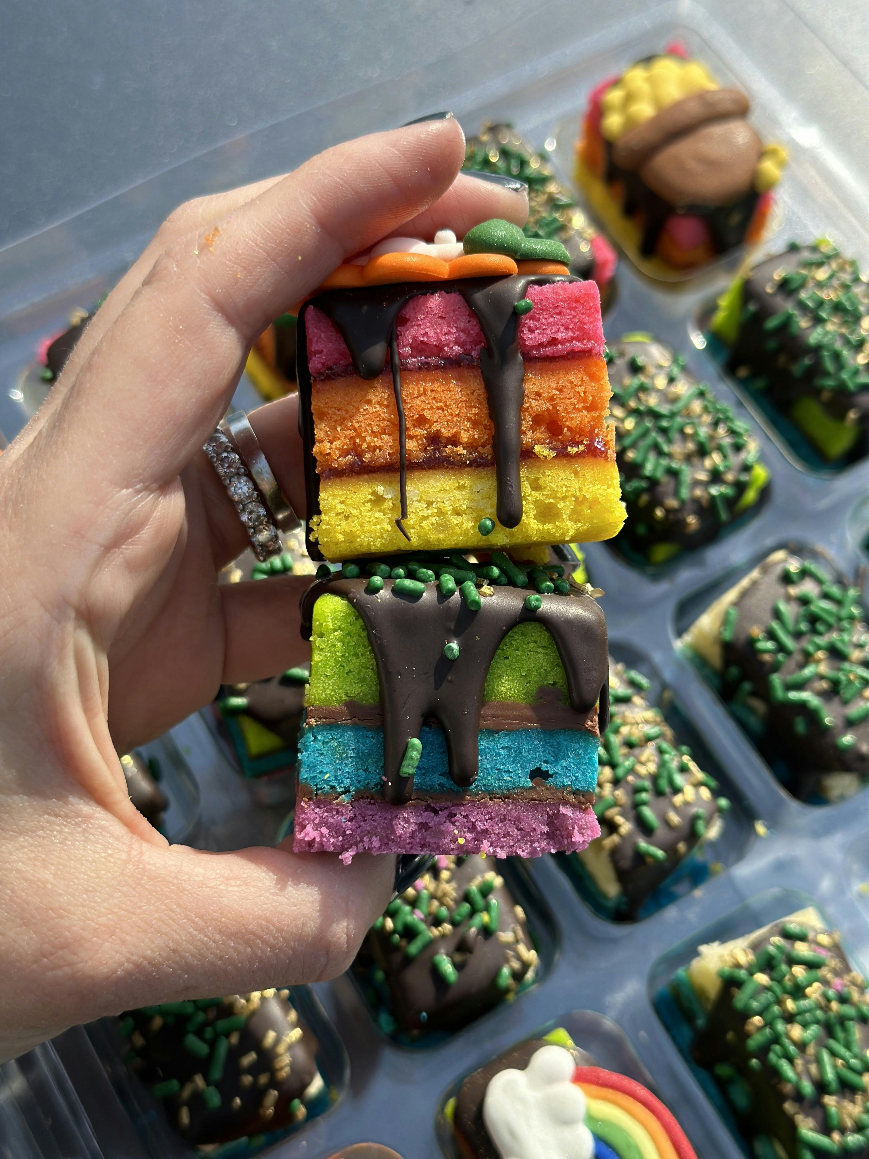 St Patrick's Day Rainbow Cookies - 20 Pack by Zola Bakes - Alternate image 1