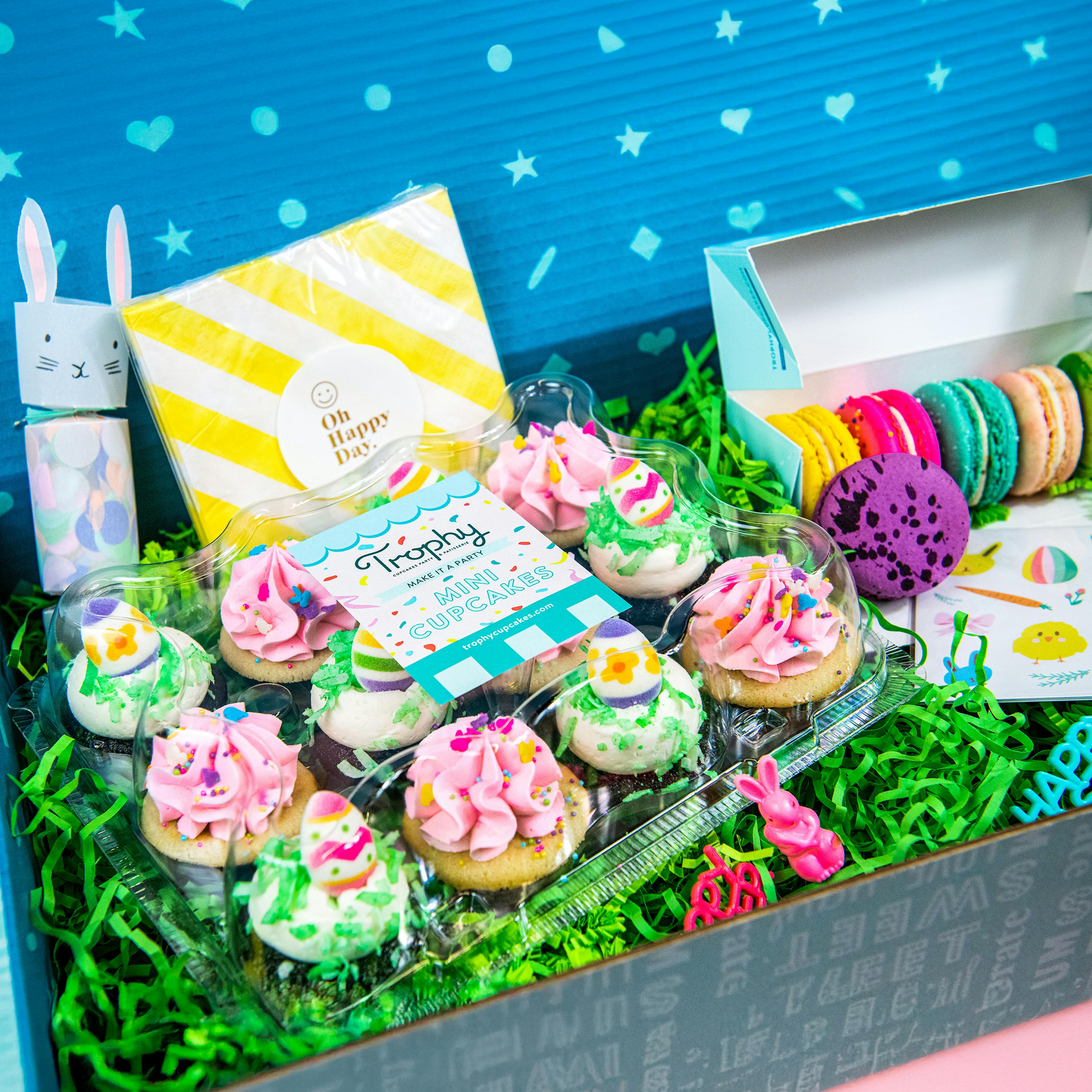 "Happy Easter" Dessert Sampler Gift Box by Trophy Cupcakes