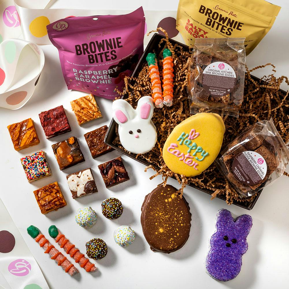 Easter "Golden Egg" Brownie Gift Basket by Brownie Points