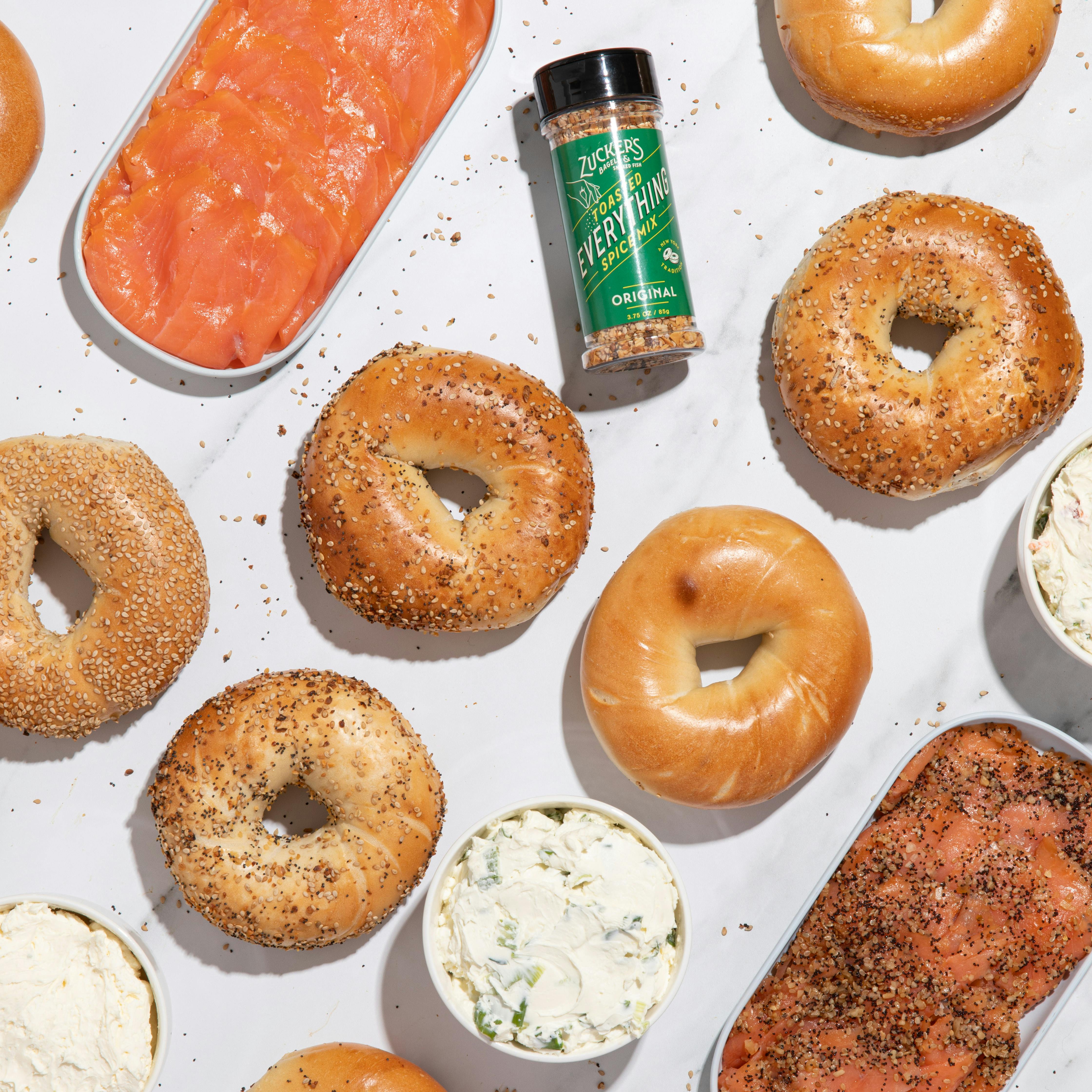 Par-Baked Bagel Brunch for 6 + 2 Free Bagels by Zucker's Bagels and Smoked Fish