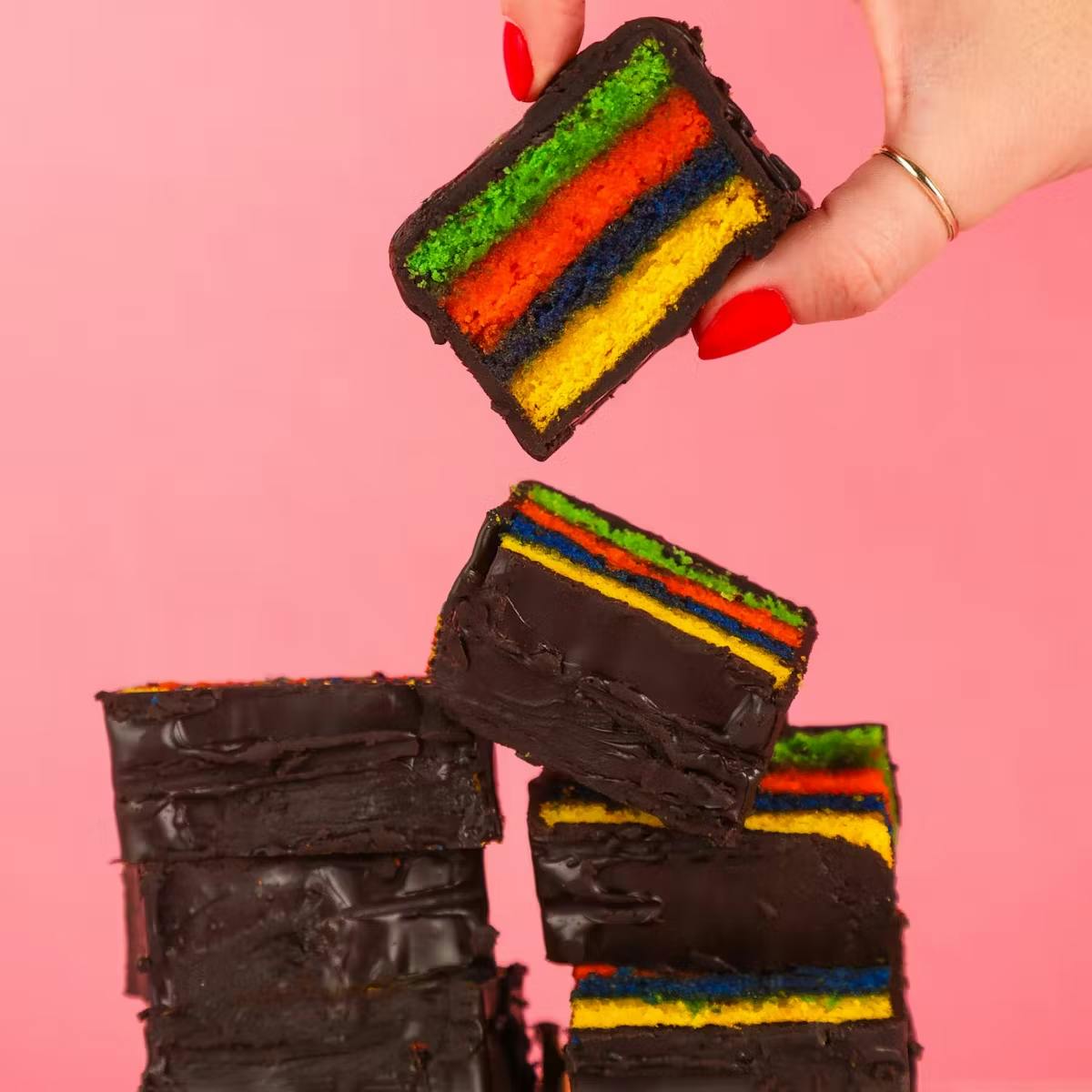 Kosher for Passover Rainbow Cookies + Coconut Macaroons by Butterflake Bakery - Alternate image 1