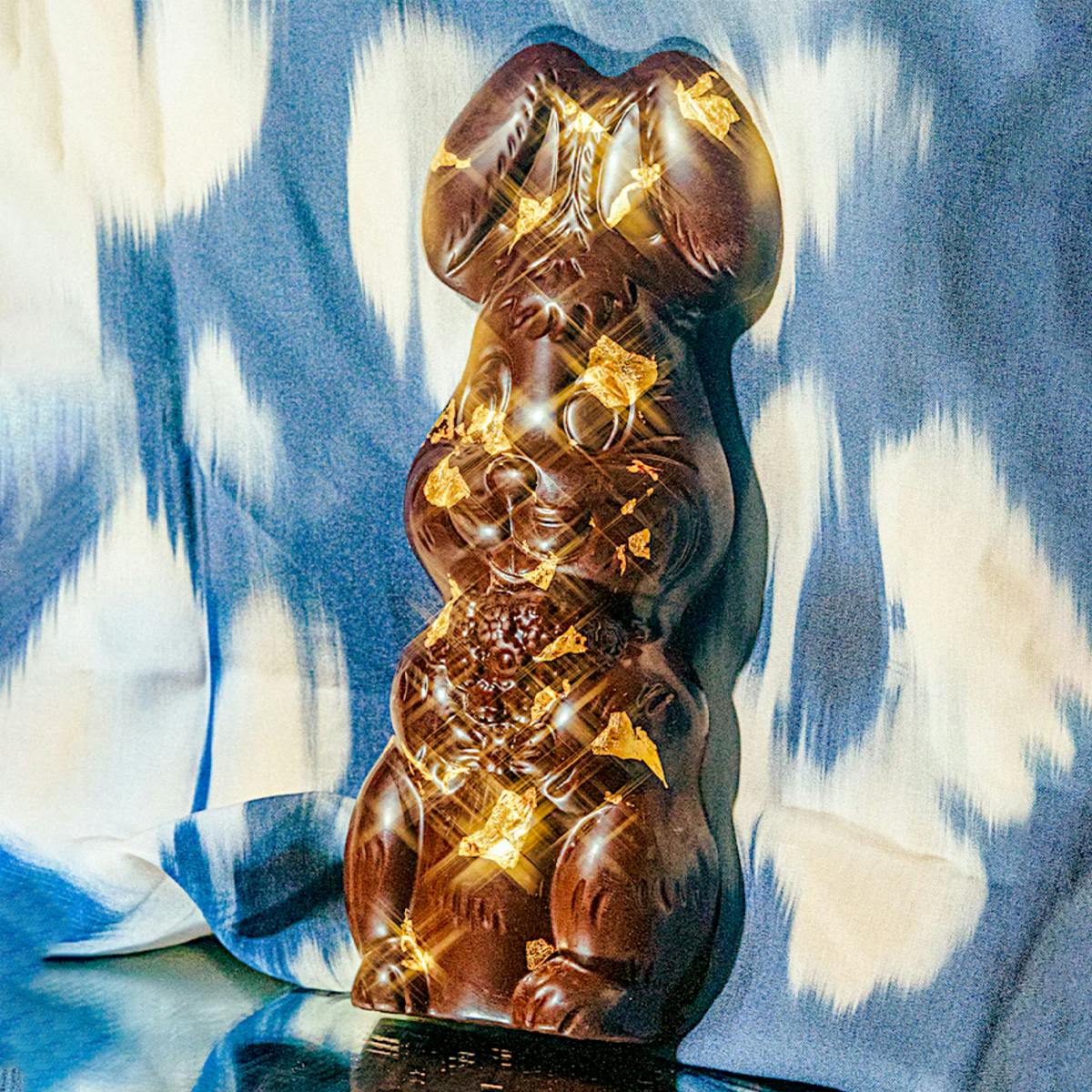 "Bad Bunny"  Boozy Dark Chocolate Bunny by Compartés Chocolates