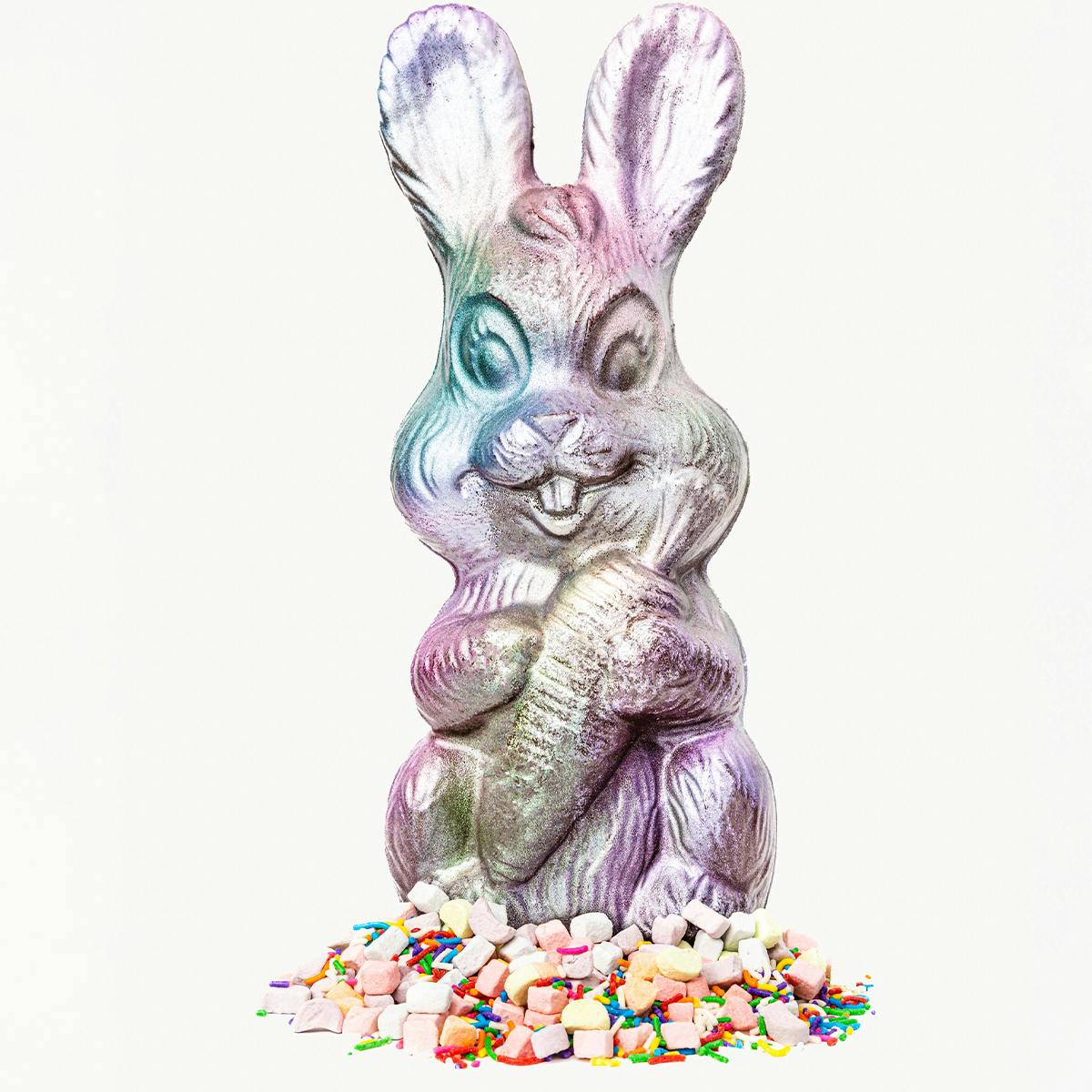 Exploding Rainbow Chocolate Easter Bunny by Compartés Chocolates - Alternate image 1