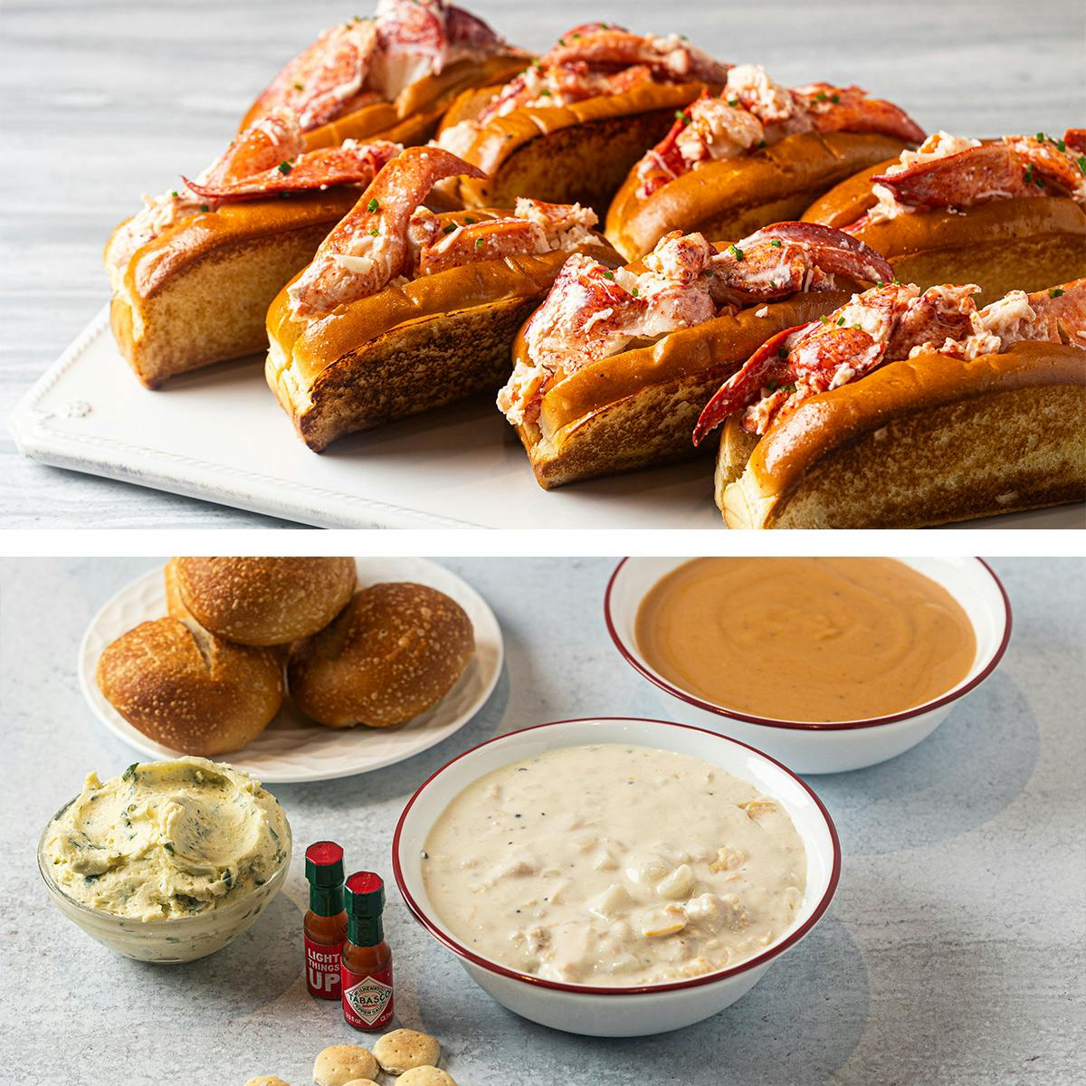 Lobster Roll Kit + Soup Sampler for 4-6 by Legal Sea Foods