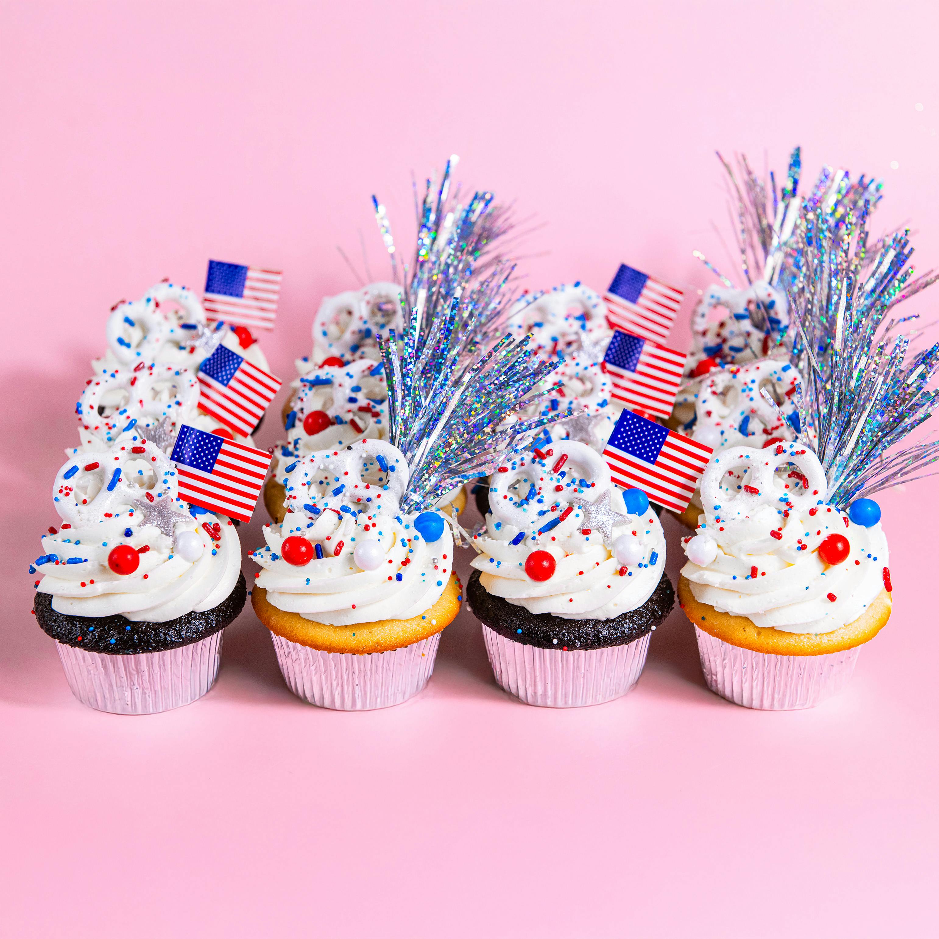 Stars & Stripes Celebration Cupcakes - 12 Pack by Trophy Cupcakes