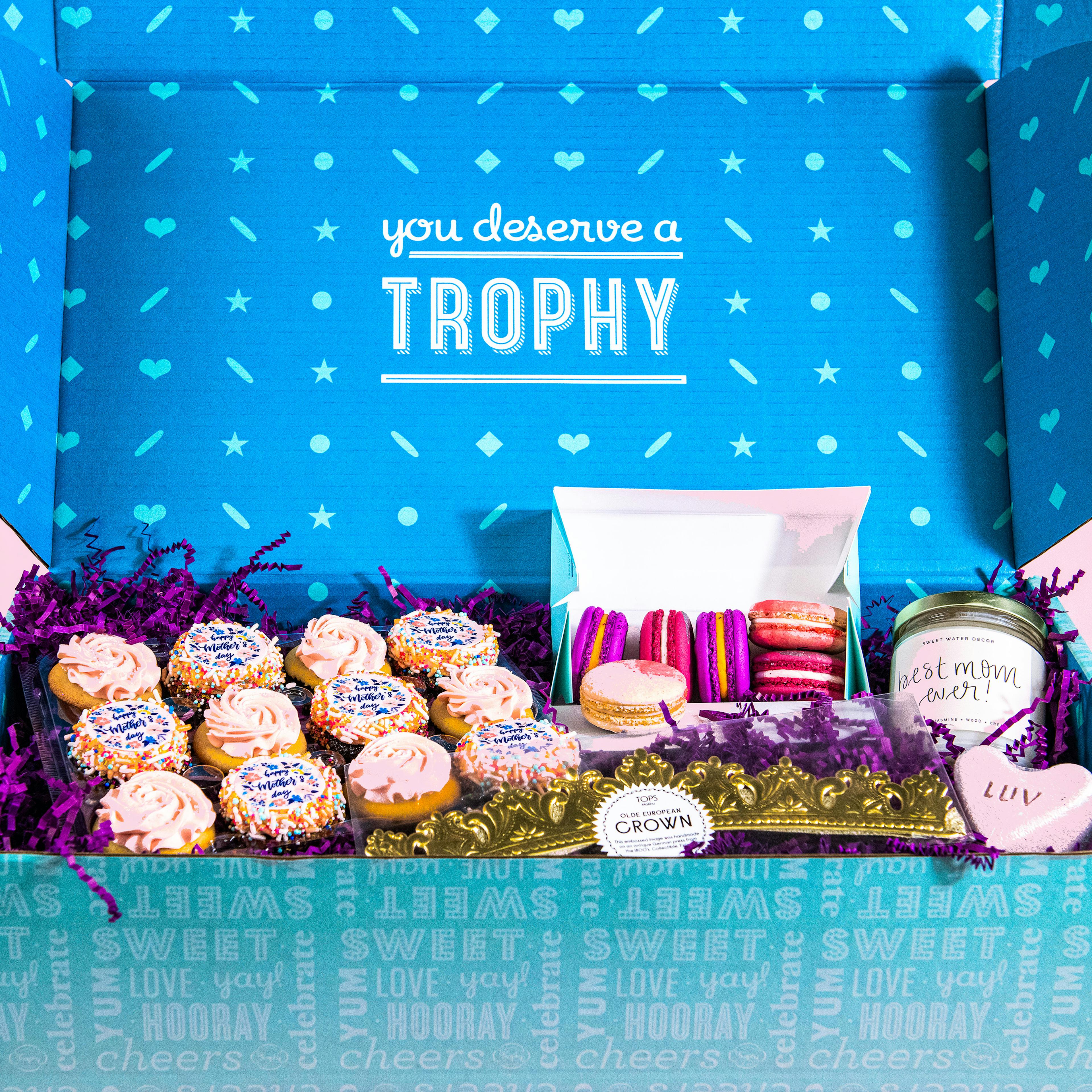 Mother's Day Dessert Sampler Gift Box by Trophy Cupcakes