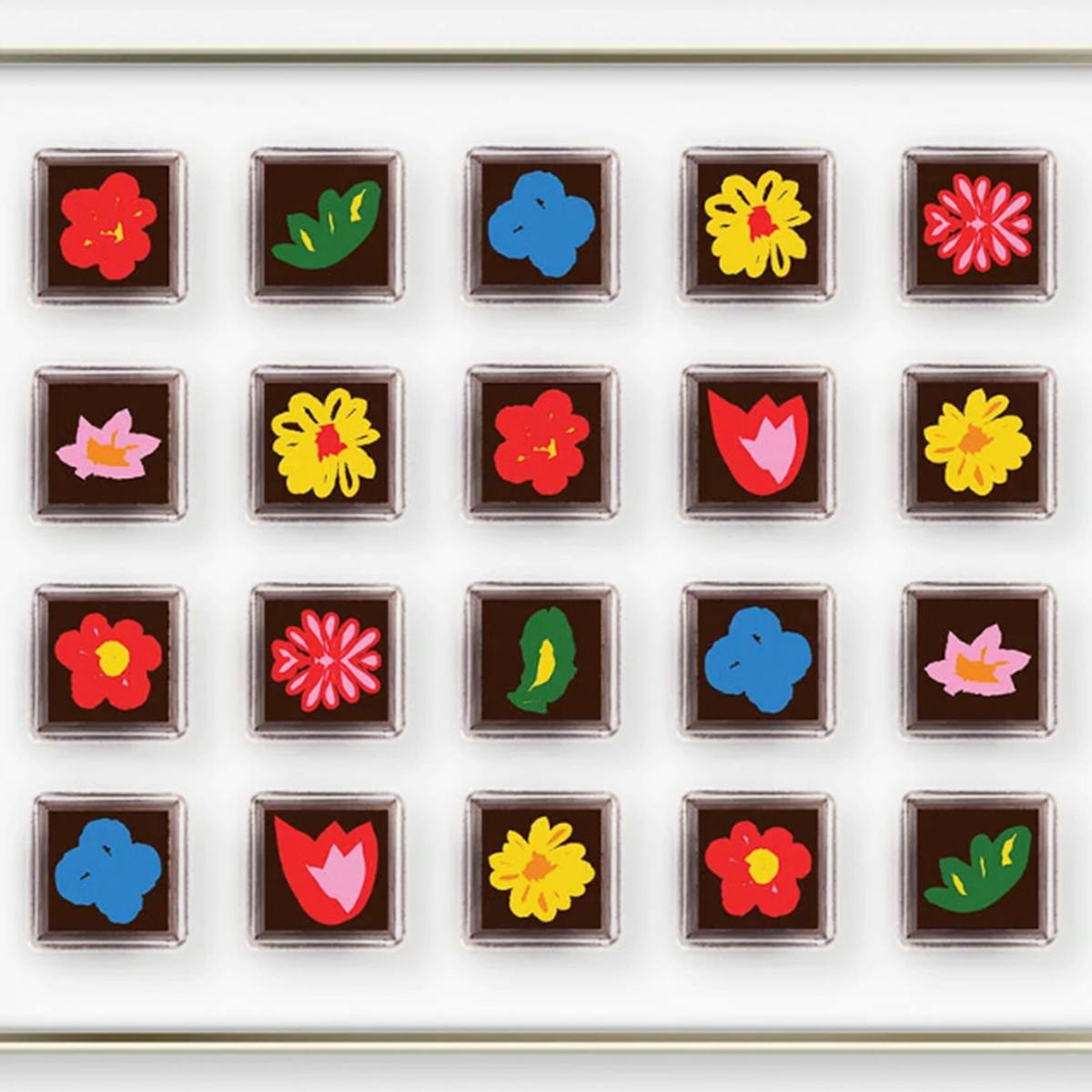 Mother's Day Floral Chocolate Truffles Gift Box by Compartés Chocolates - Alternate image 1