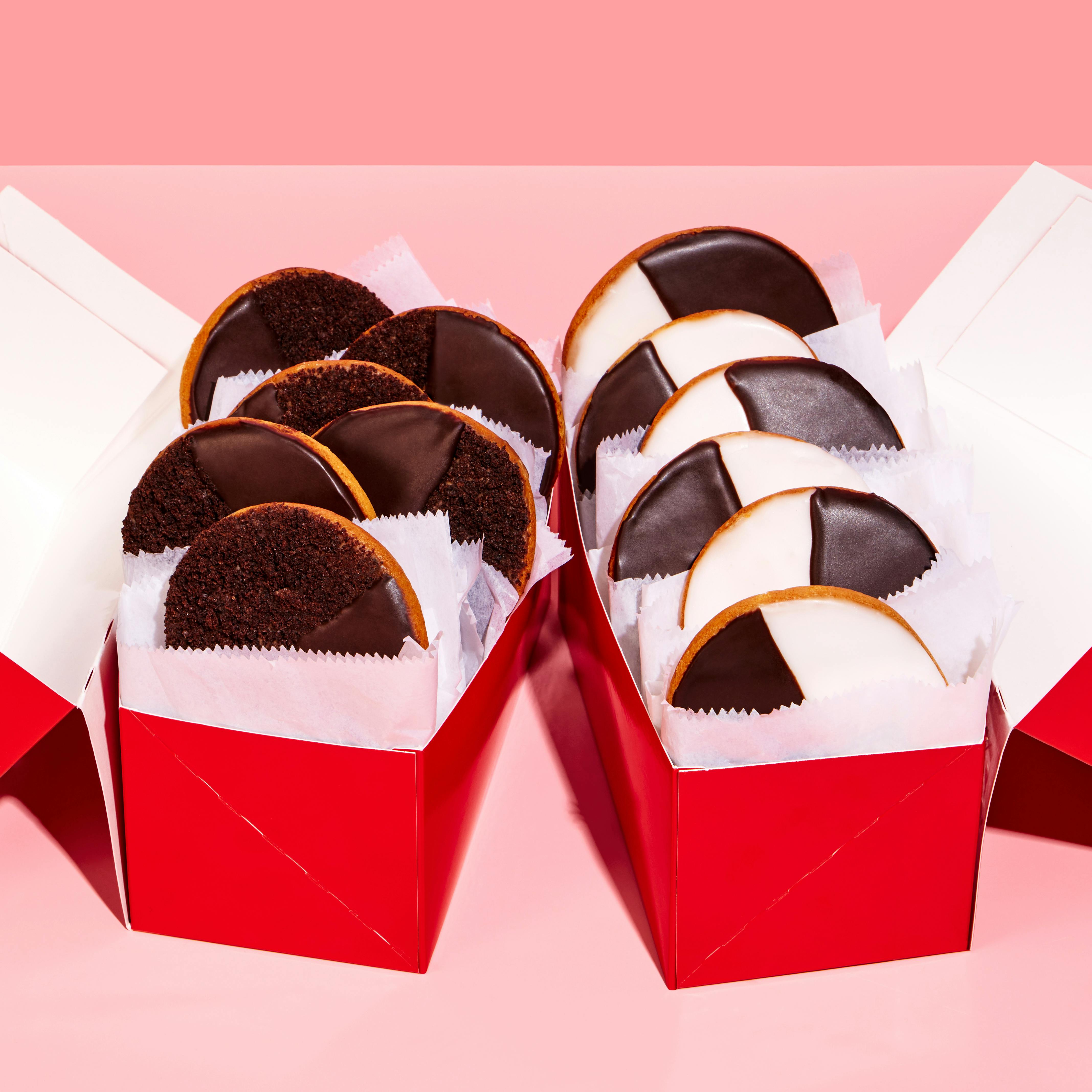 Mini "Black & Black" Cookies + Black & White Cookies - 12 Pack by Brooklyn Blackout Company - Alternate image 1