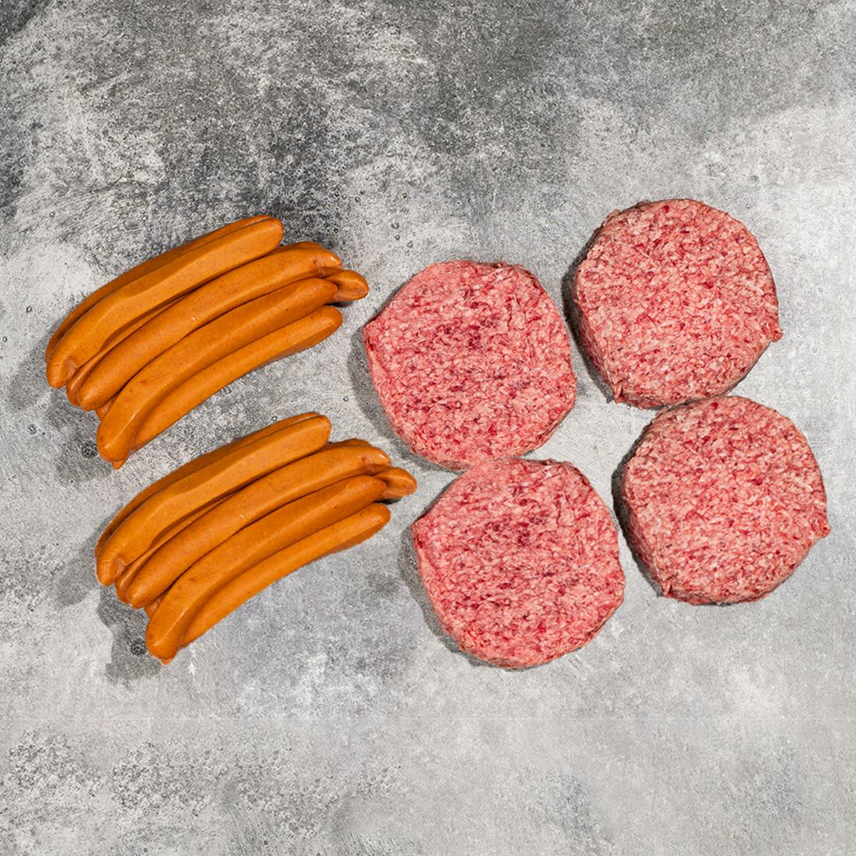 Wagyu Burger Patties + Pork Hot Dog Combo by Heritage Foods
