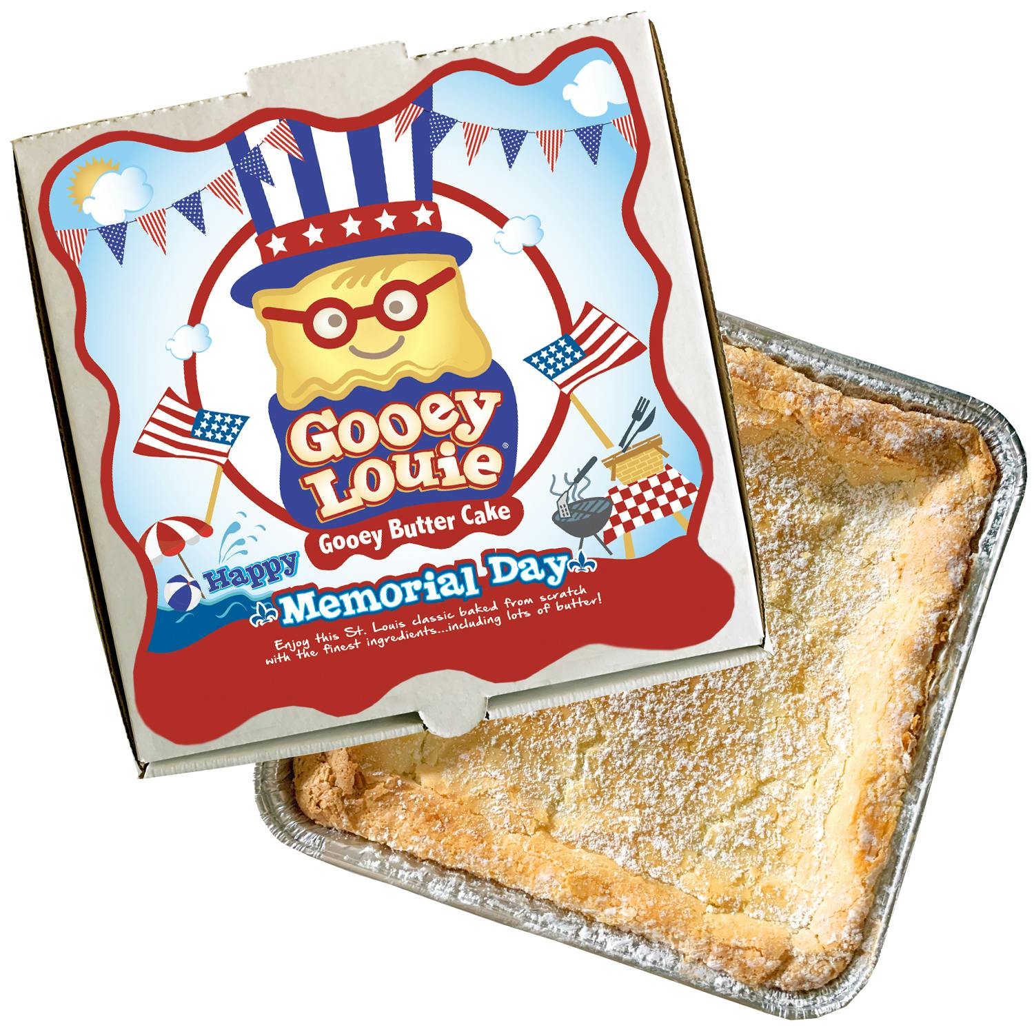 Memorial Day Gooey Butter Cake - Choose Your Flavor by Gooey Louie® - Alternate image 1