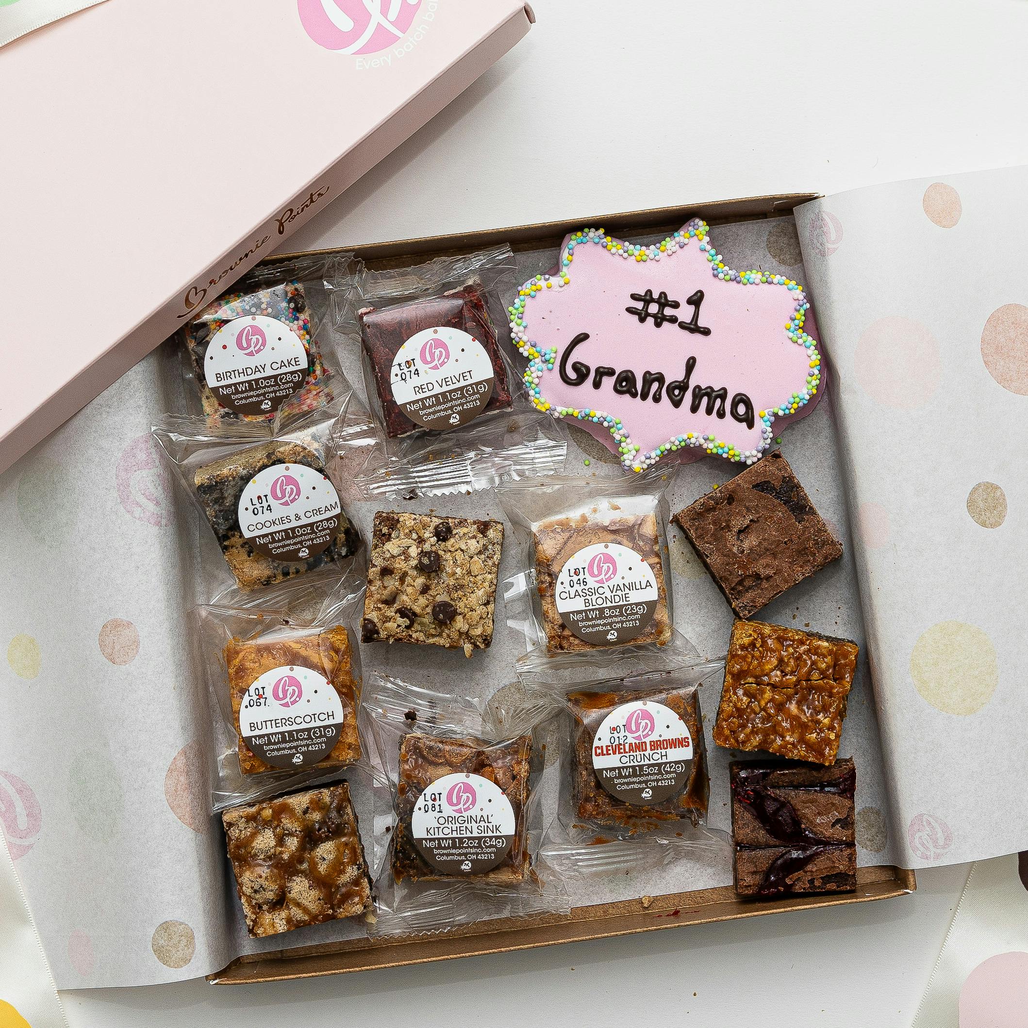 "#1 Grandma" Brownie Gift Box by Brownie Points