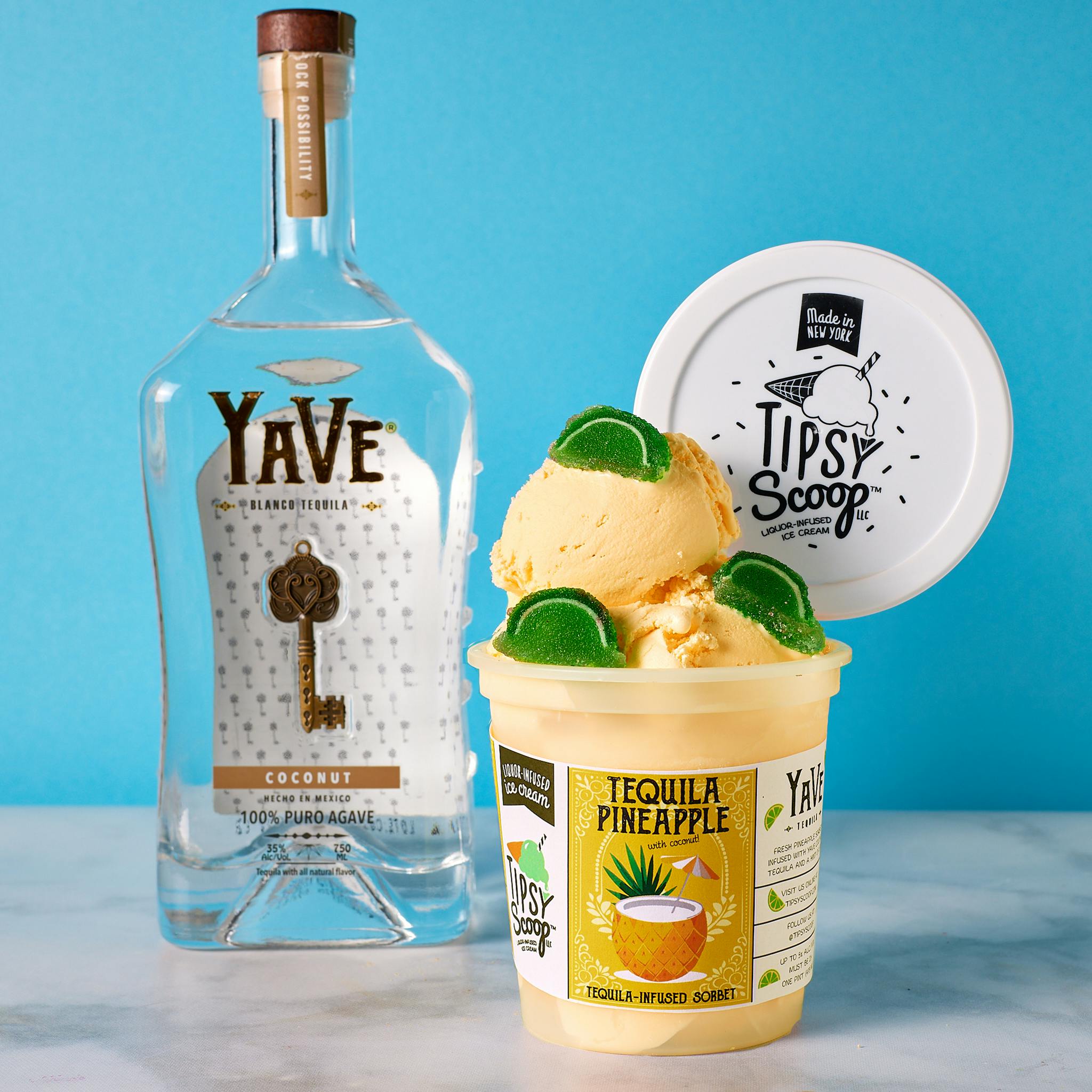 Coconut Tequila Pineapple Boozy Sorbet - 4 Pints by Tipsy Scoop Boozy Ice Cream - Alternate image 2