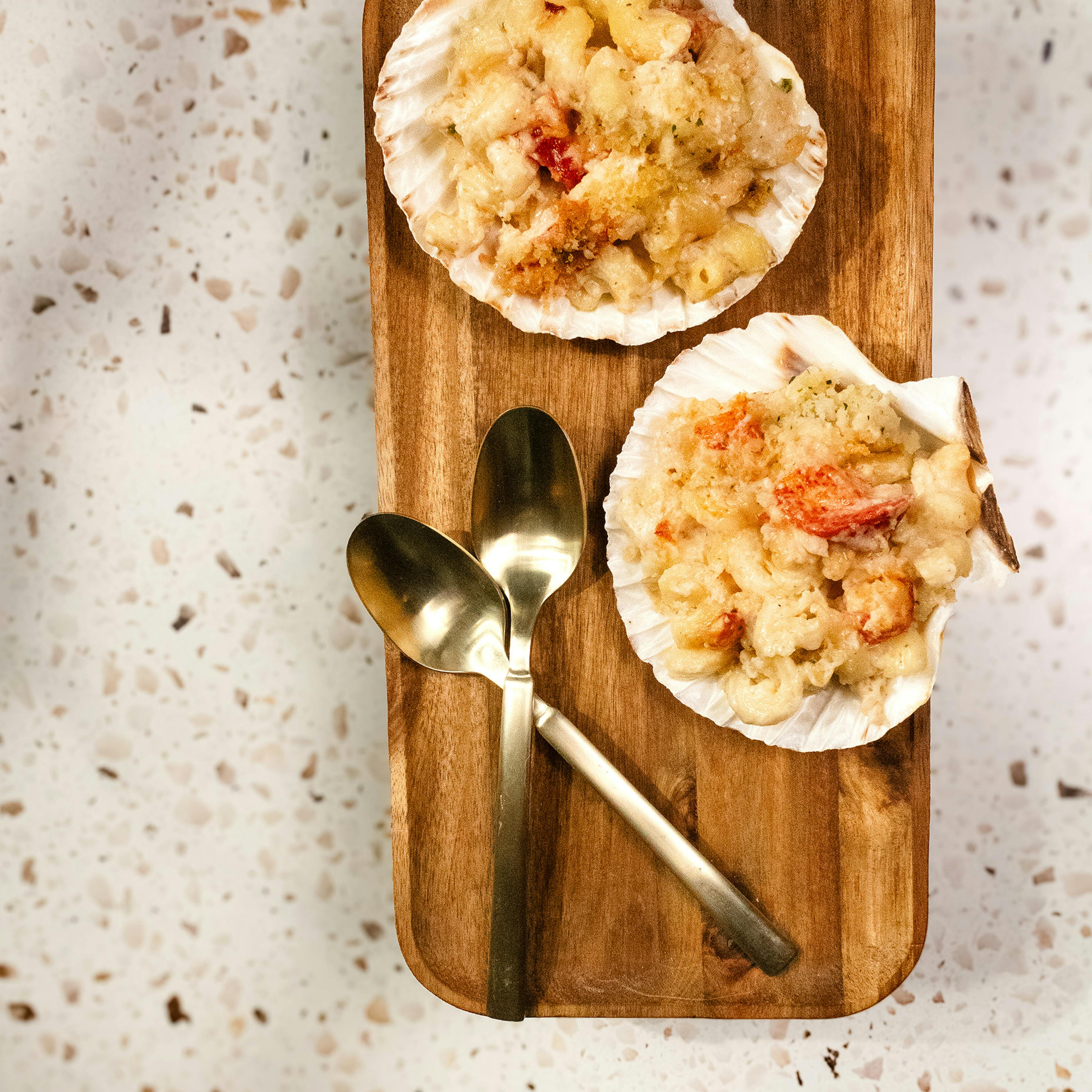 Lobster Mac & Cheese on the Half Shell by Hancock Gourmet Lobster Co.