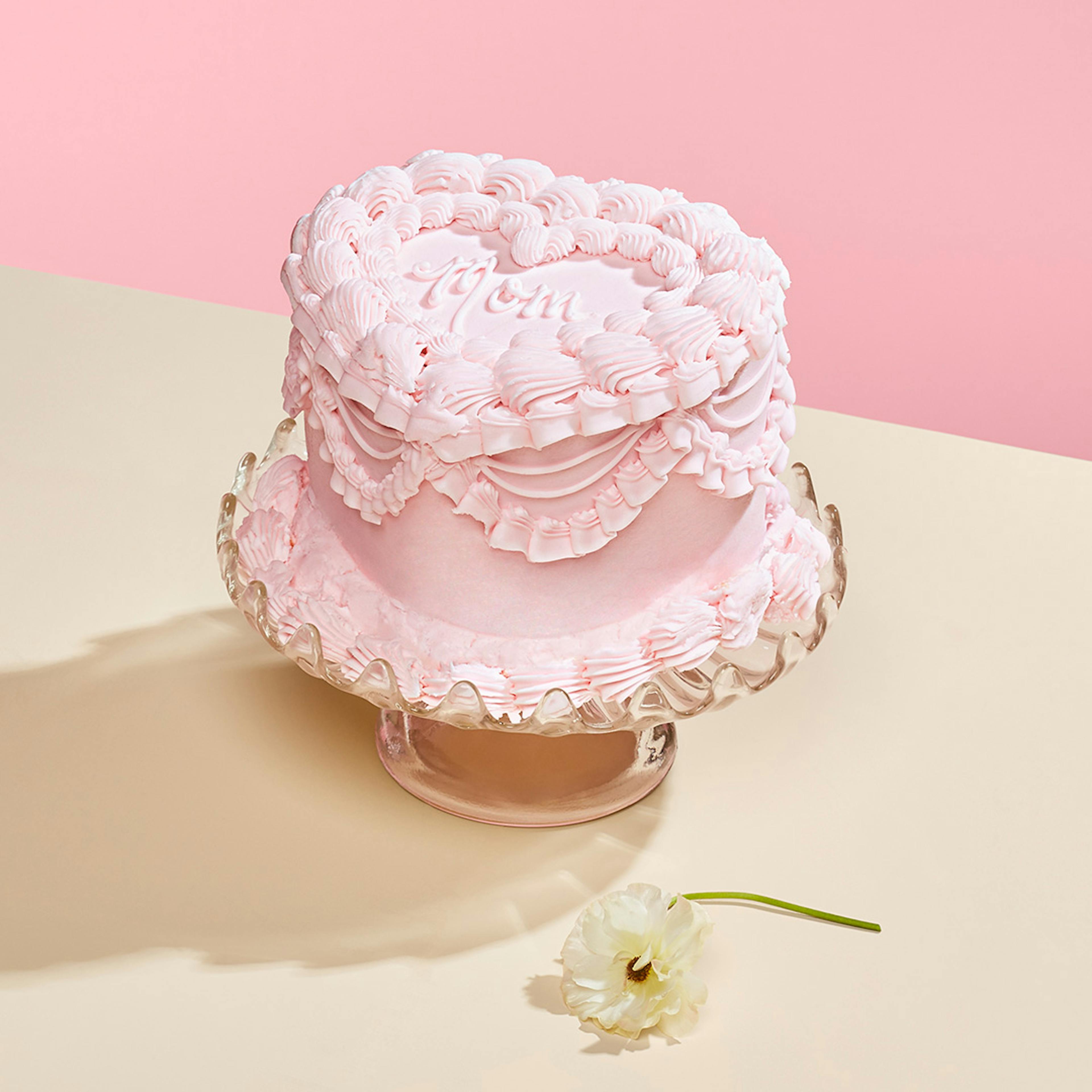 Mother's Day Heart-Shaped Cake by Blue Owl Bakery