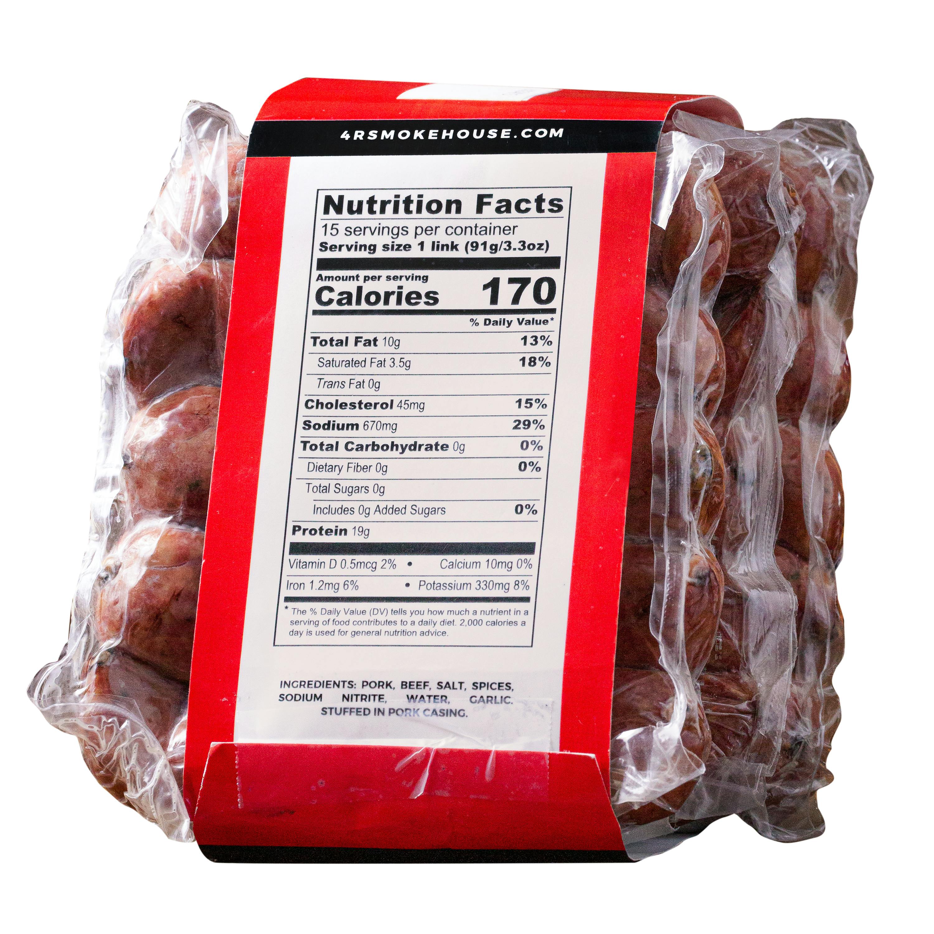 Smoked Pork & Beef Sausage - 3 lbs. by 4 Rivers Smokehouse - Alternate image 3