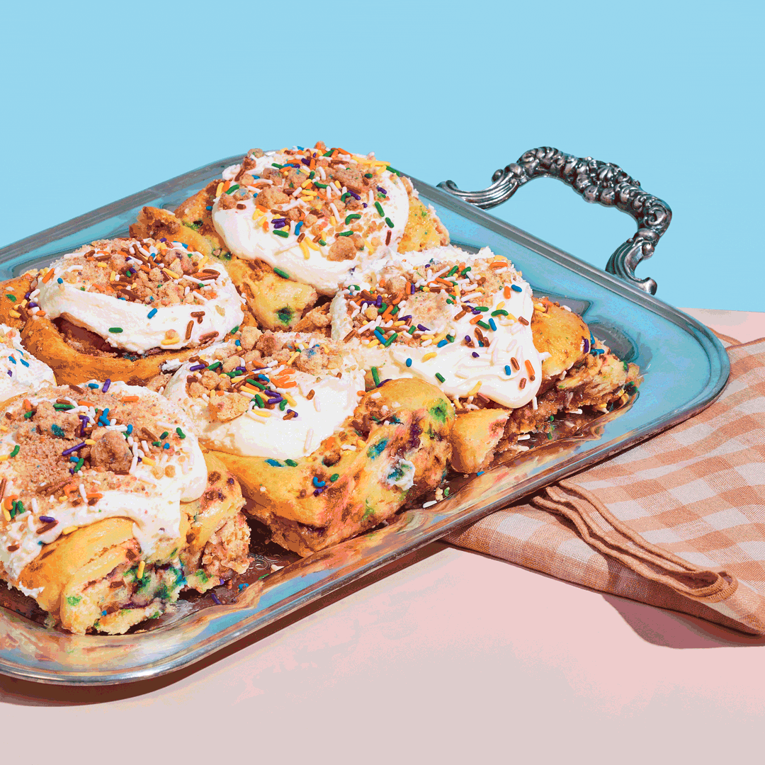 Confetti Cinnamon Rolls by The Hive