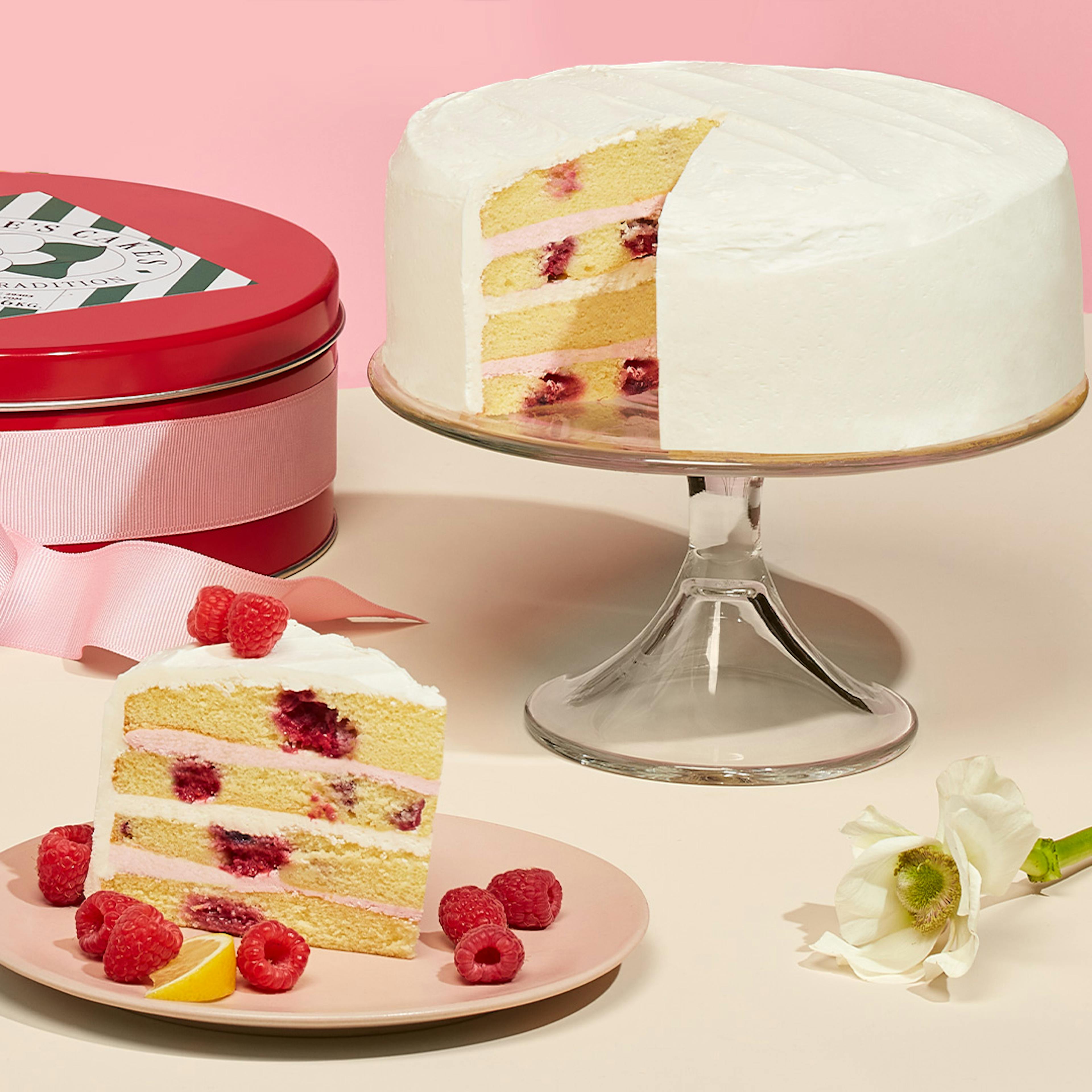 Lemon Raspberry Delight Cake by Caroline's Cakes