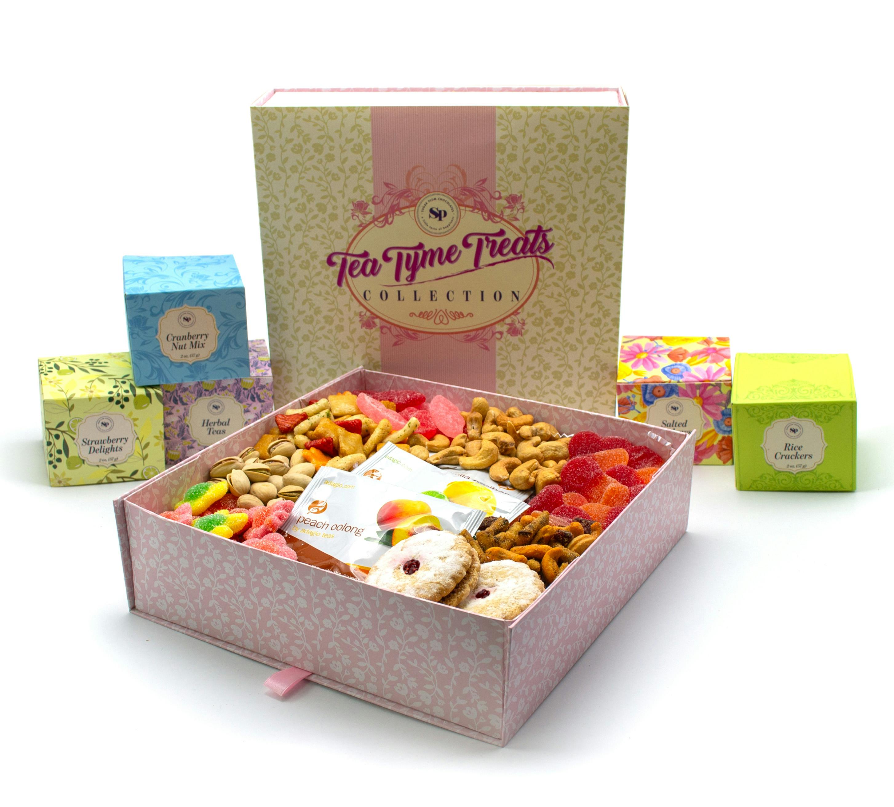 "Tea Tyme & Treats" Tea & Snacks Gift Box by Sugar Plum - Alternate image 3