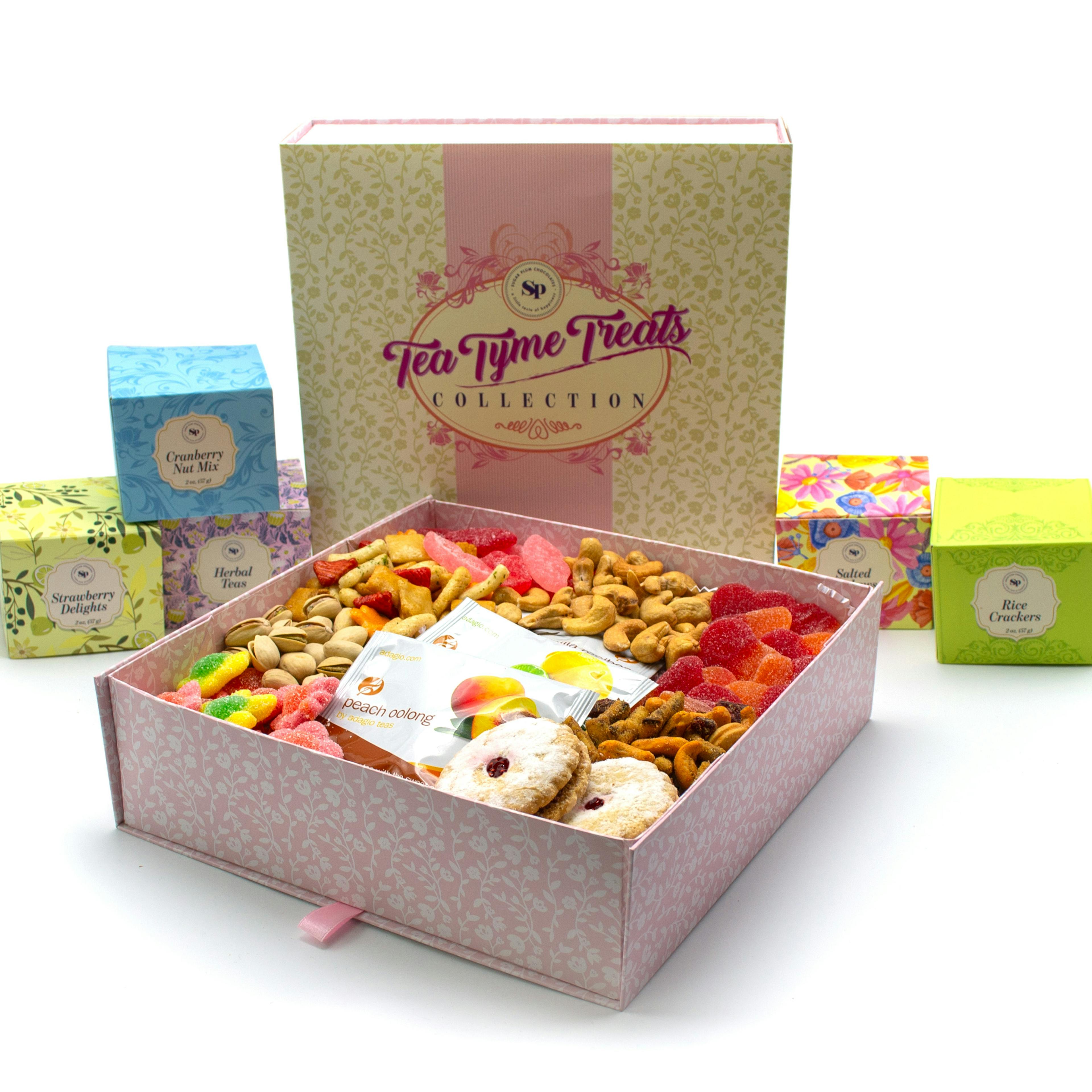 "Tea Tyme & Treats" Tea & Snacks Gift Box by Sugar Plum - Alternate image 3
