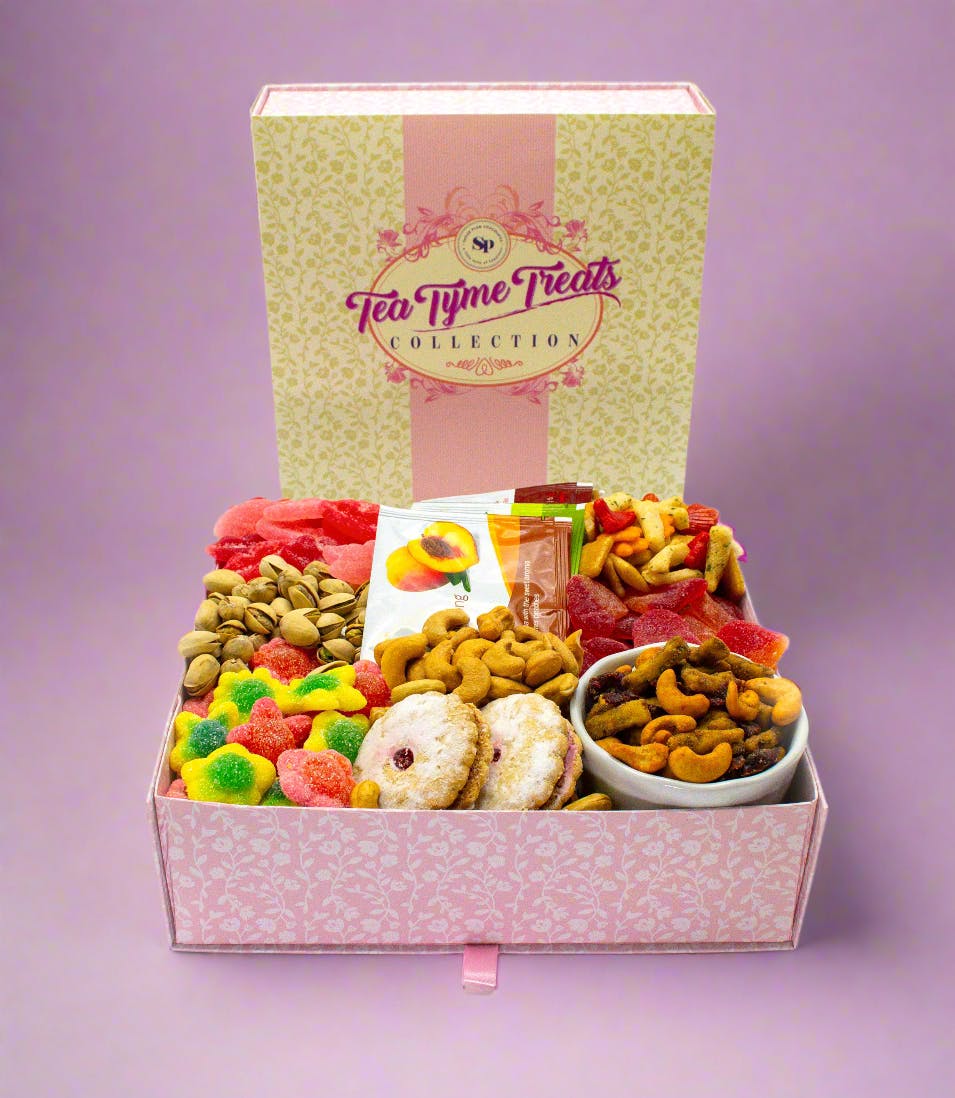 "Tea Tyme & Treats" Tea & Snacks Gift Box by Sugar Plum - Alternate image 5