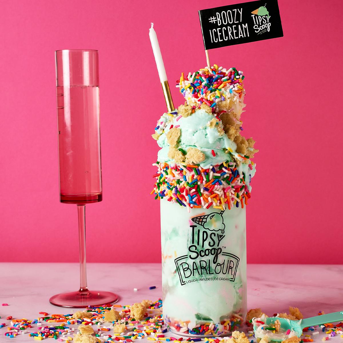 Boozy Kinky Birthday Cake Ice Cream - 4 Pints by Tipsy Scoop Boozy Ice Cream - Alternate image 2