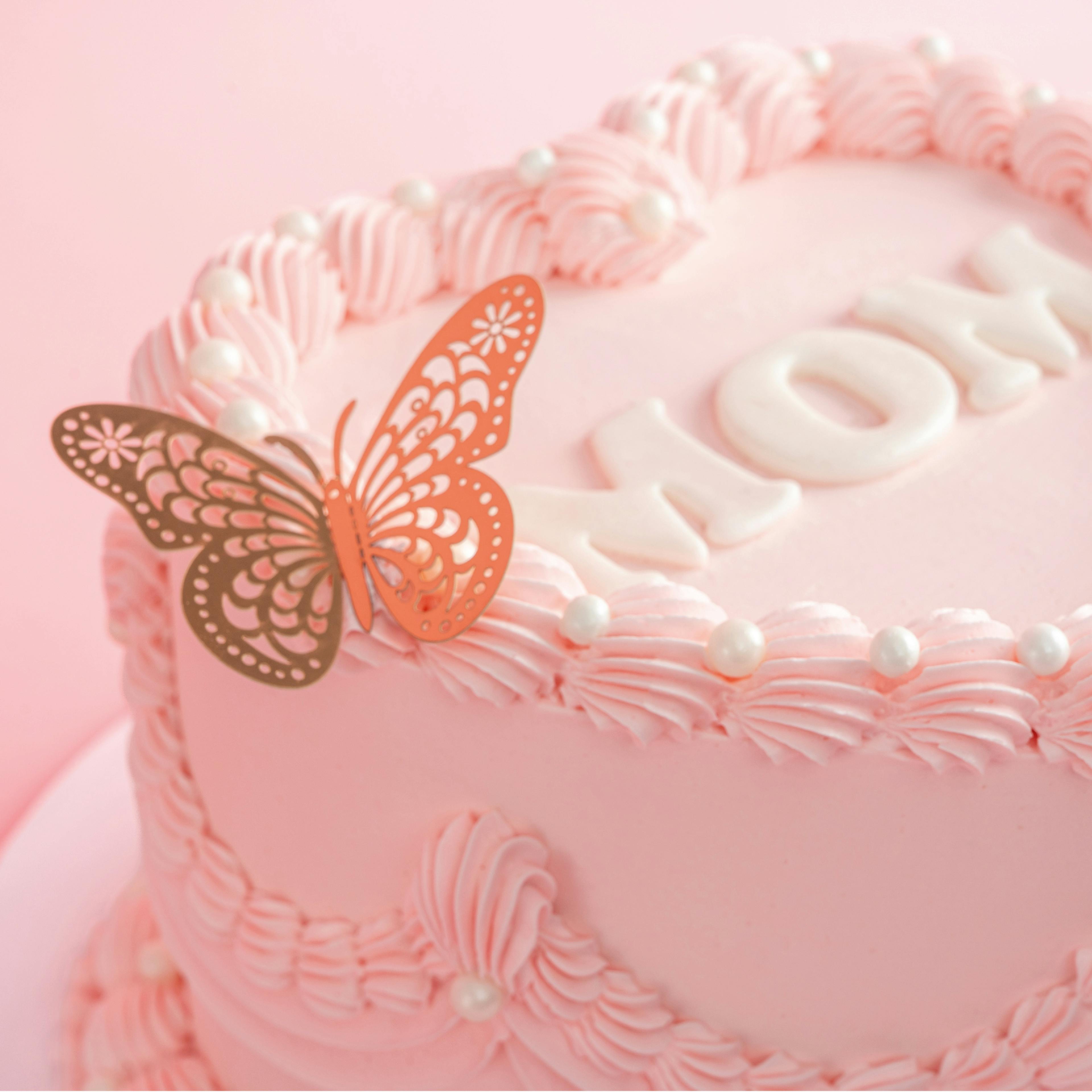 Mother's Day Vintage Heart Vanilla Bean Cake by Sweet E's Bake Shop - Alternate image 1